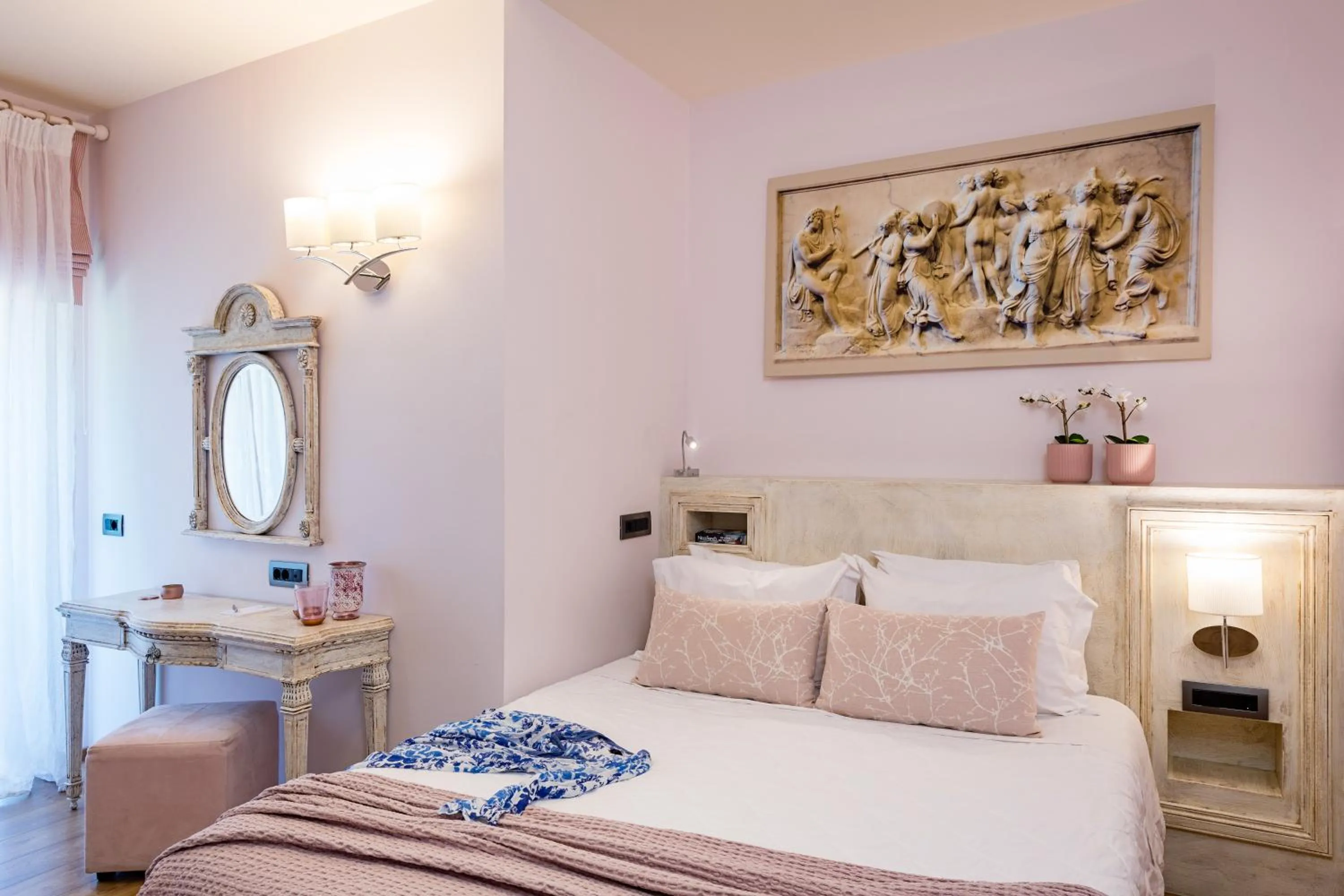 Bed in Anthemion Suites and Villas