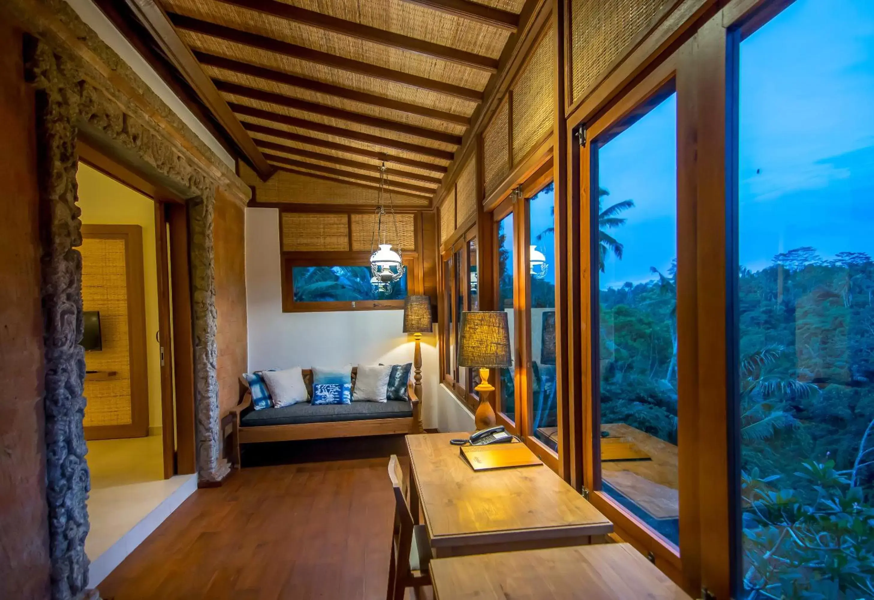 Living room in Ulun Ubud Resort - CHSE Certified