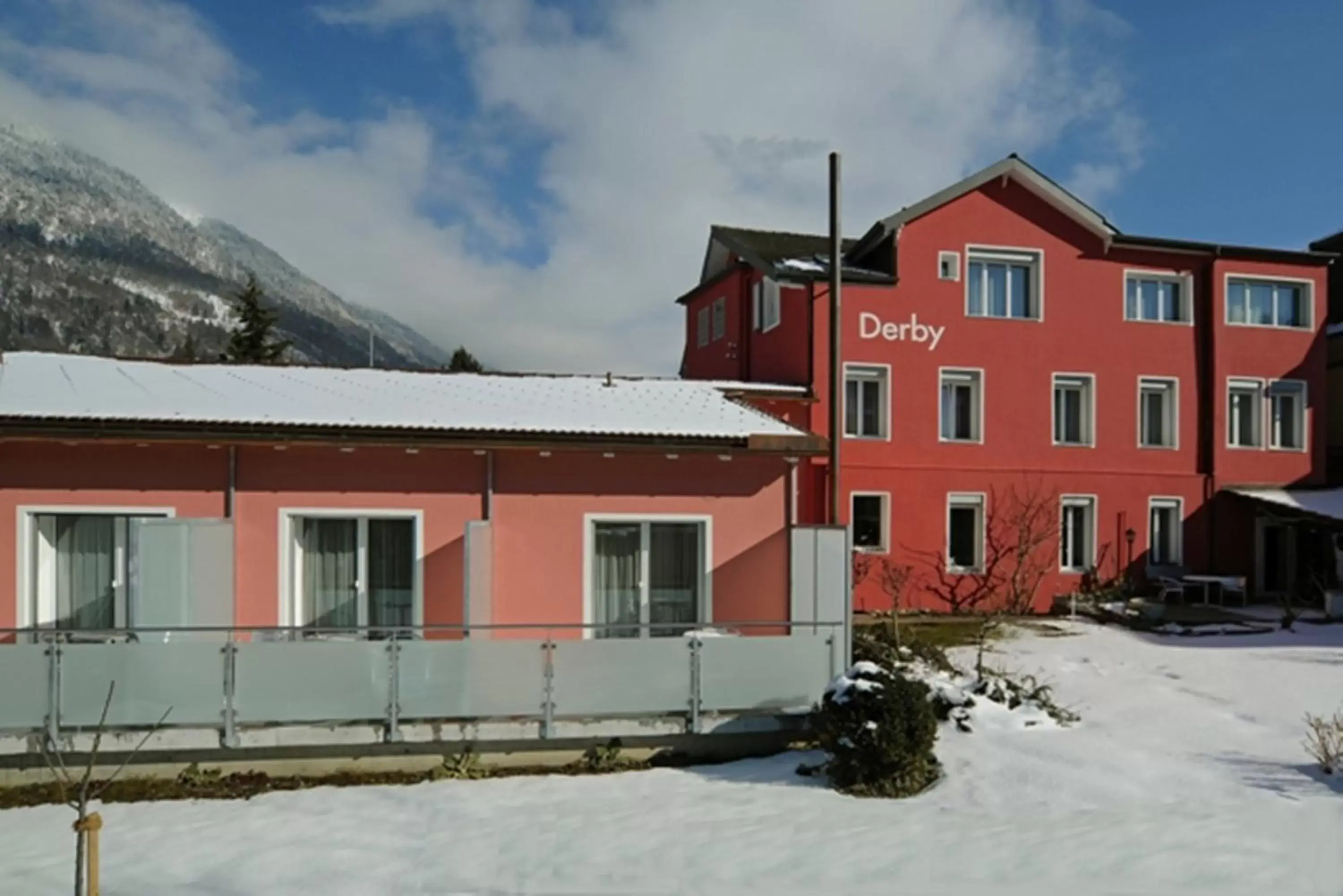 Property building, Winter in Hotel Derby Interlaken - Action & Relax Hub