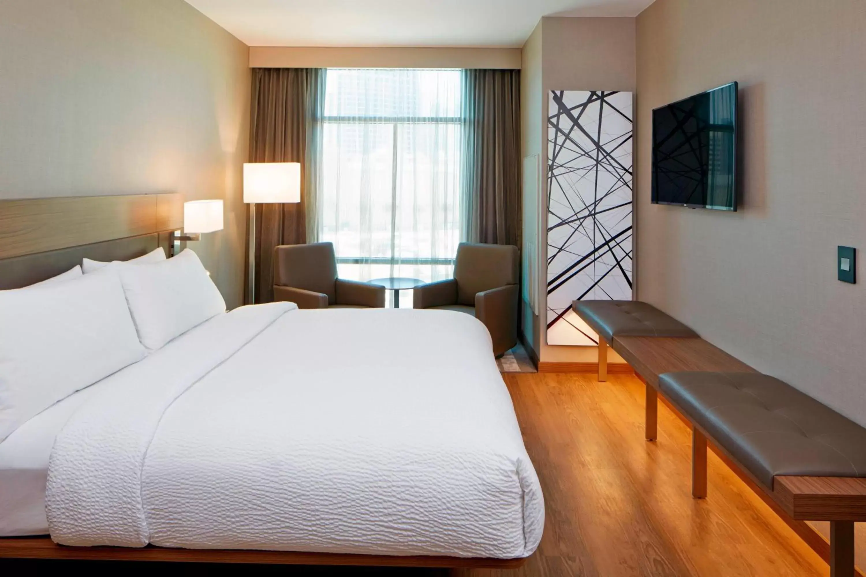 Bedroom, Bed in AC Hotel by Marriott Atlanta Buckhead at Phipps Plaza