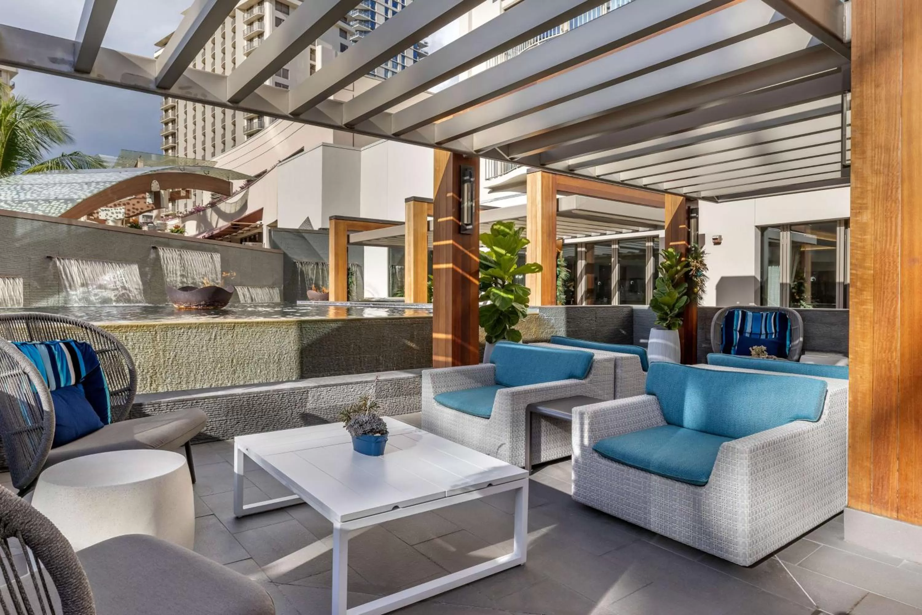 Patio in Hilton Grand Vacations Club Hokulani Waikiki Honolulu