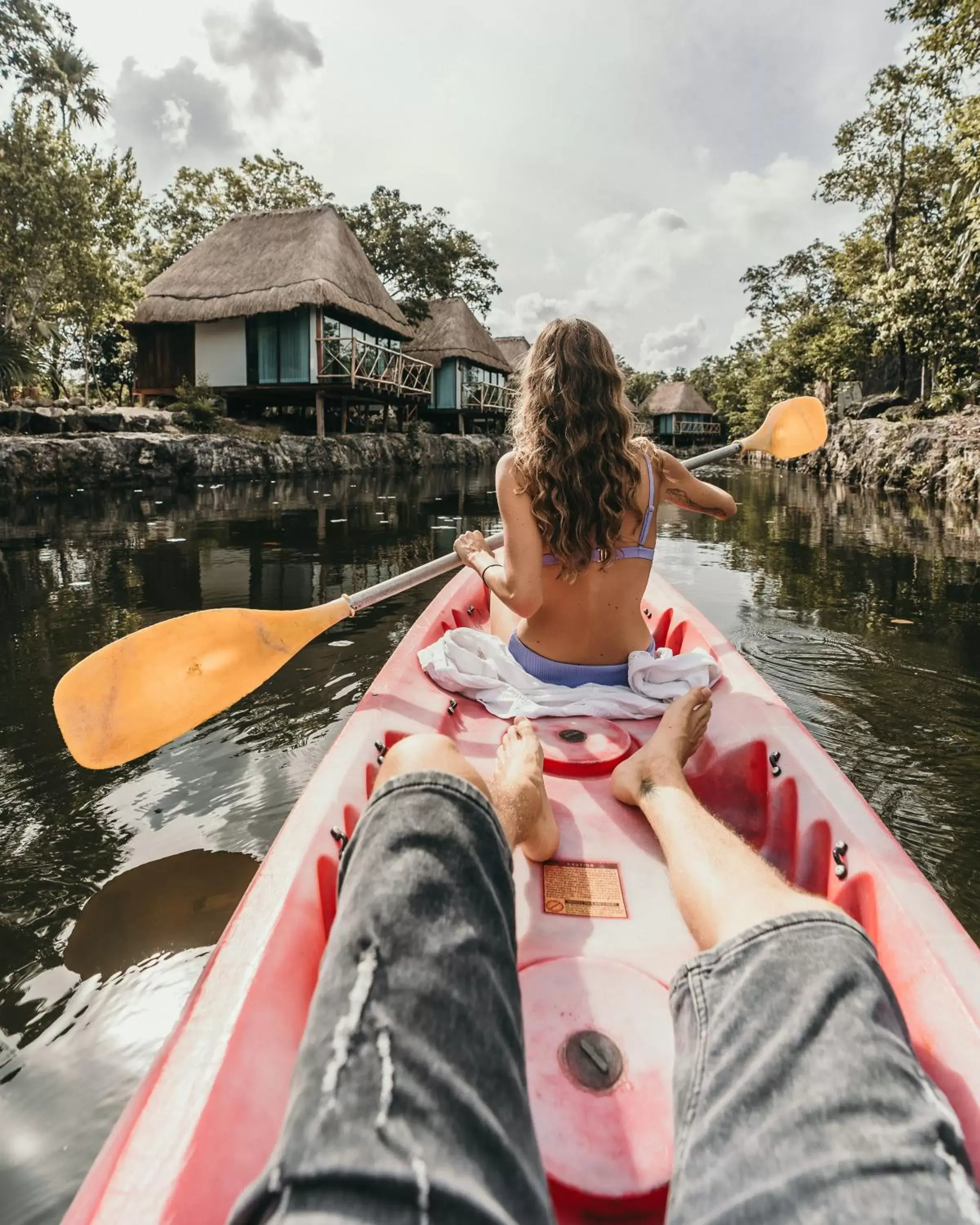 People in Zamna eco-lodge Tulum