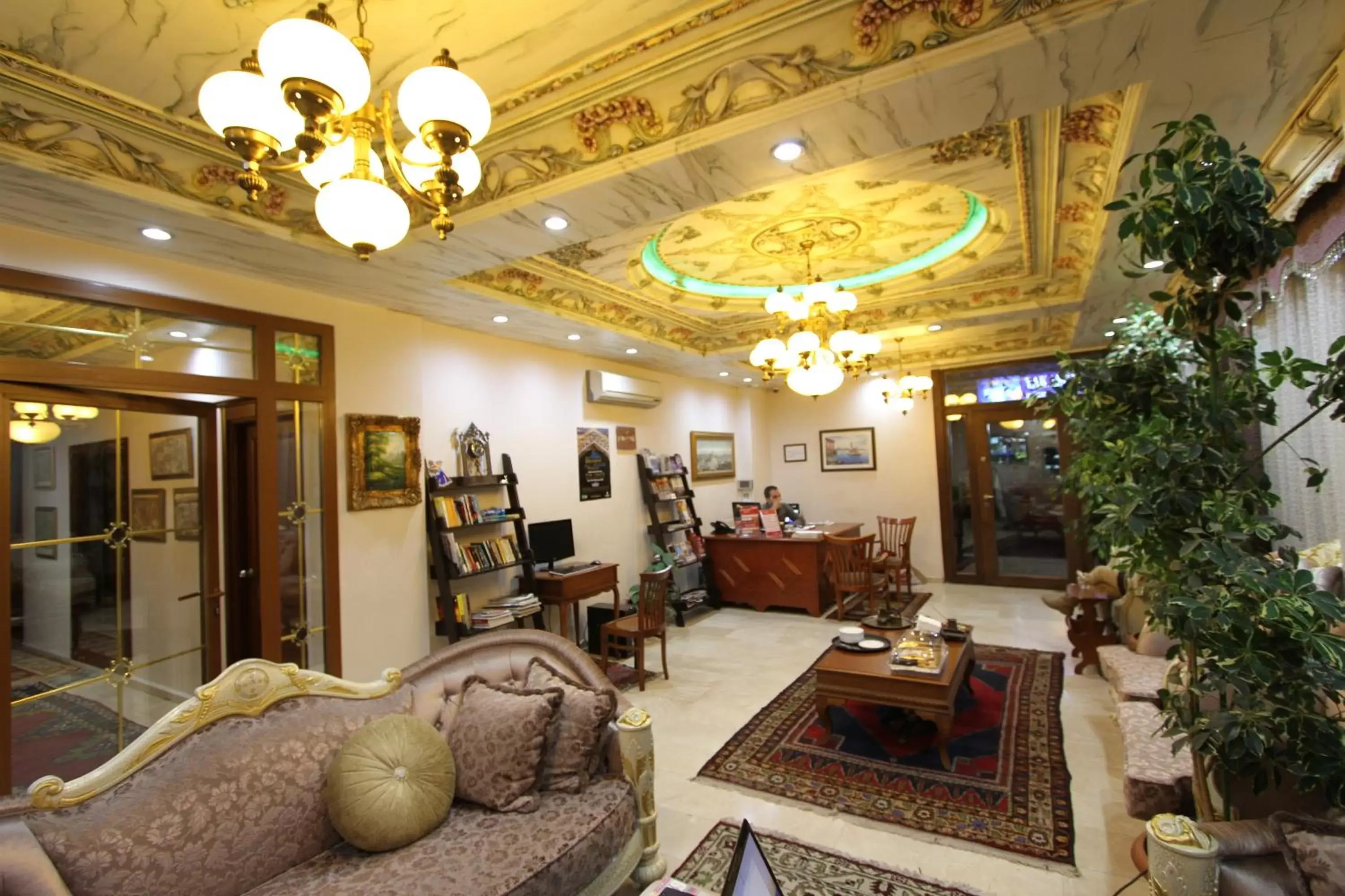 Library, Lobby/Reception in Basileus Hotel