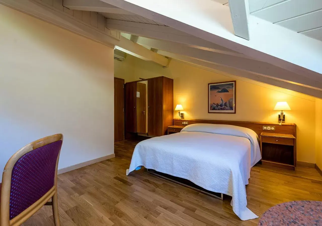 Attic Double Room in Hôtel des Bains de Saillon Attic Double Room in Hôtel des Bains de Saillon