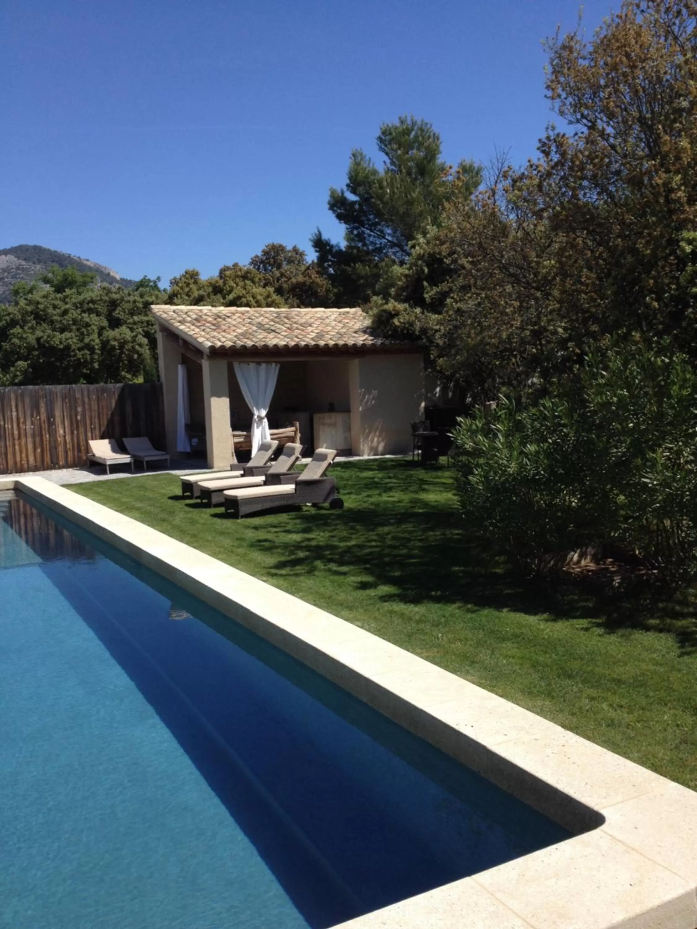 Pool view in La bergerie de Nano