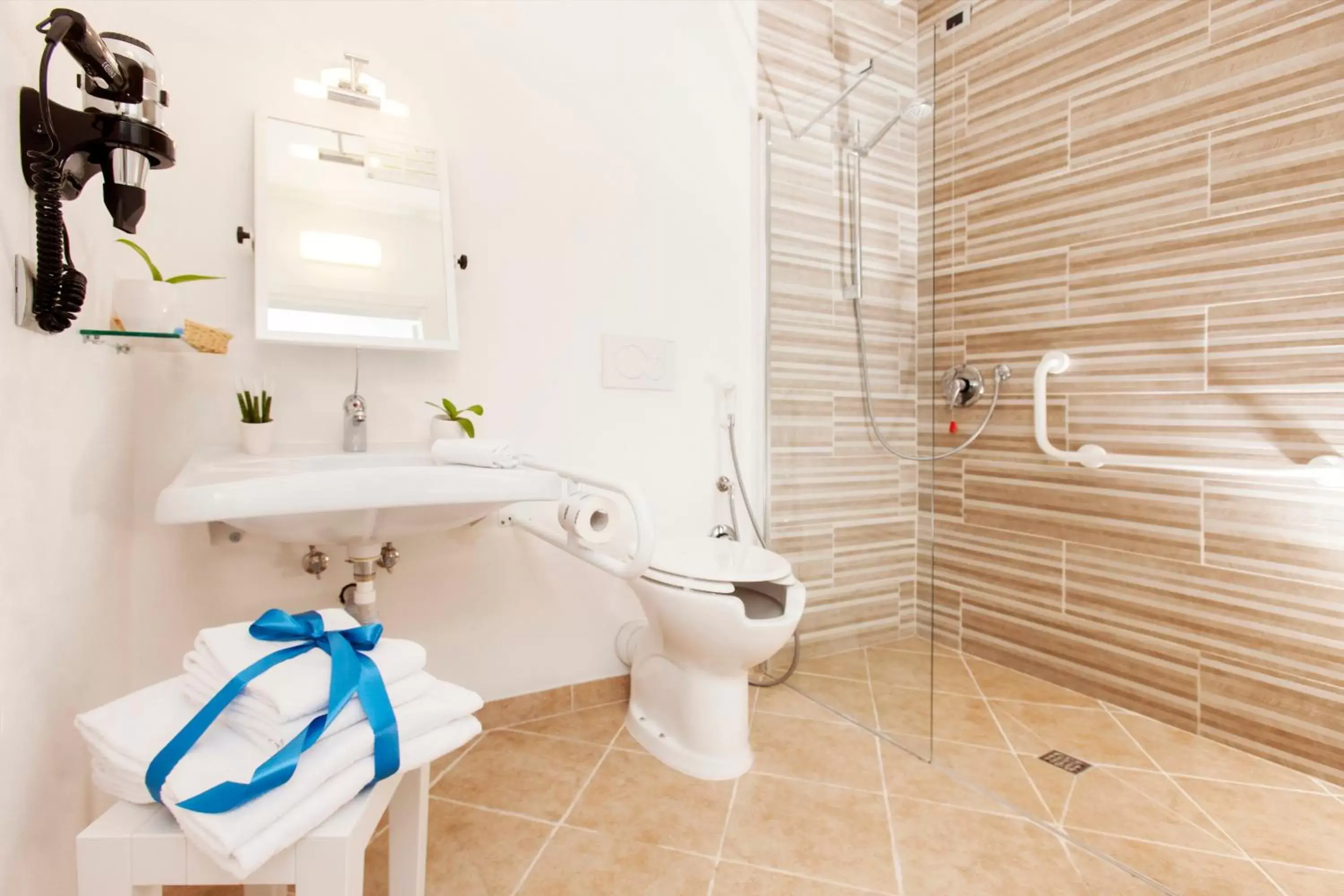 Facility for disabled guests, Bathroom in Bike&Boat Argentario Hotel