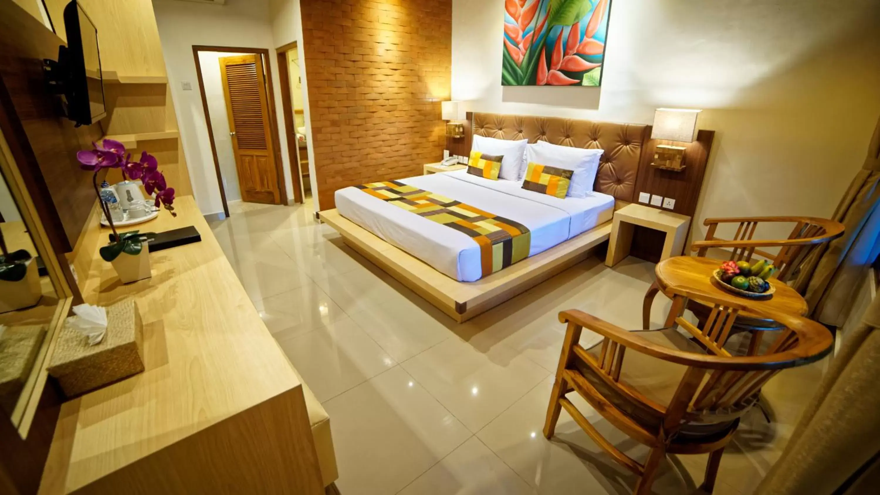 Bed in Wina Holiday Villa Kuta Bali