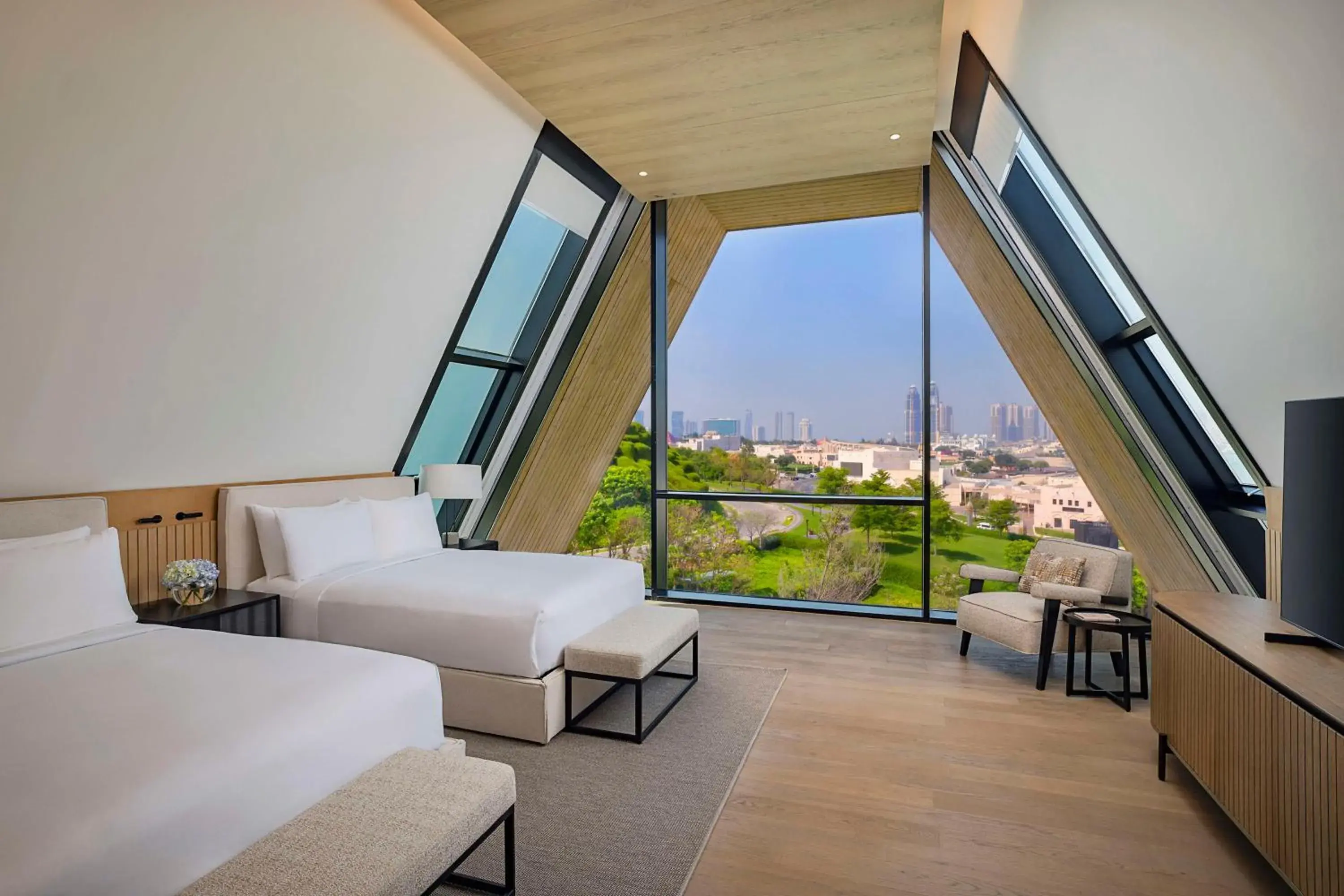 Bed in Katara Hills Doha, Lxr Hotels & Resorts