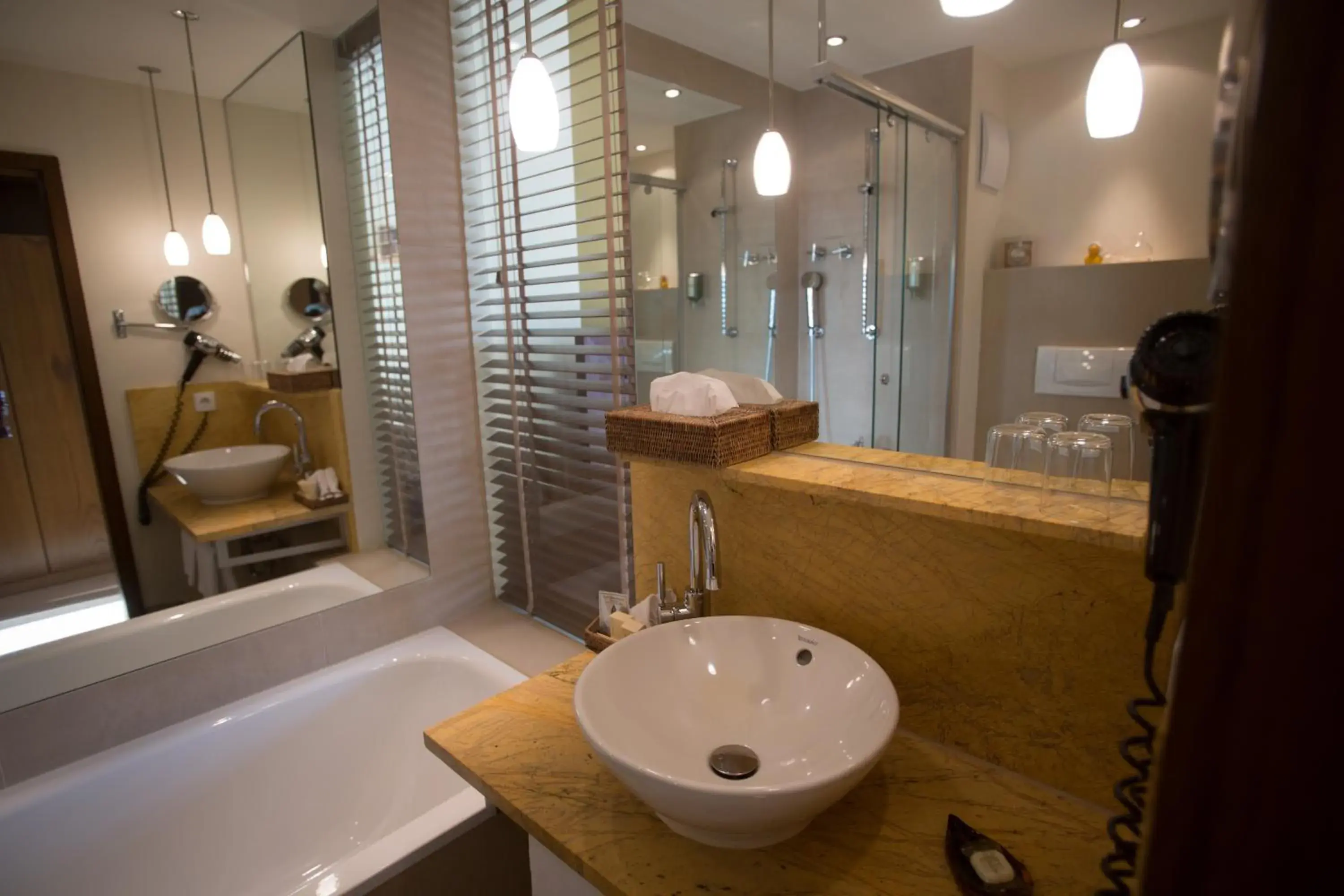 Shower, Bathroom in Hotel Heiligenstein