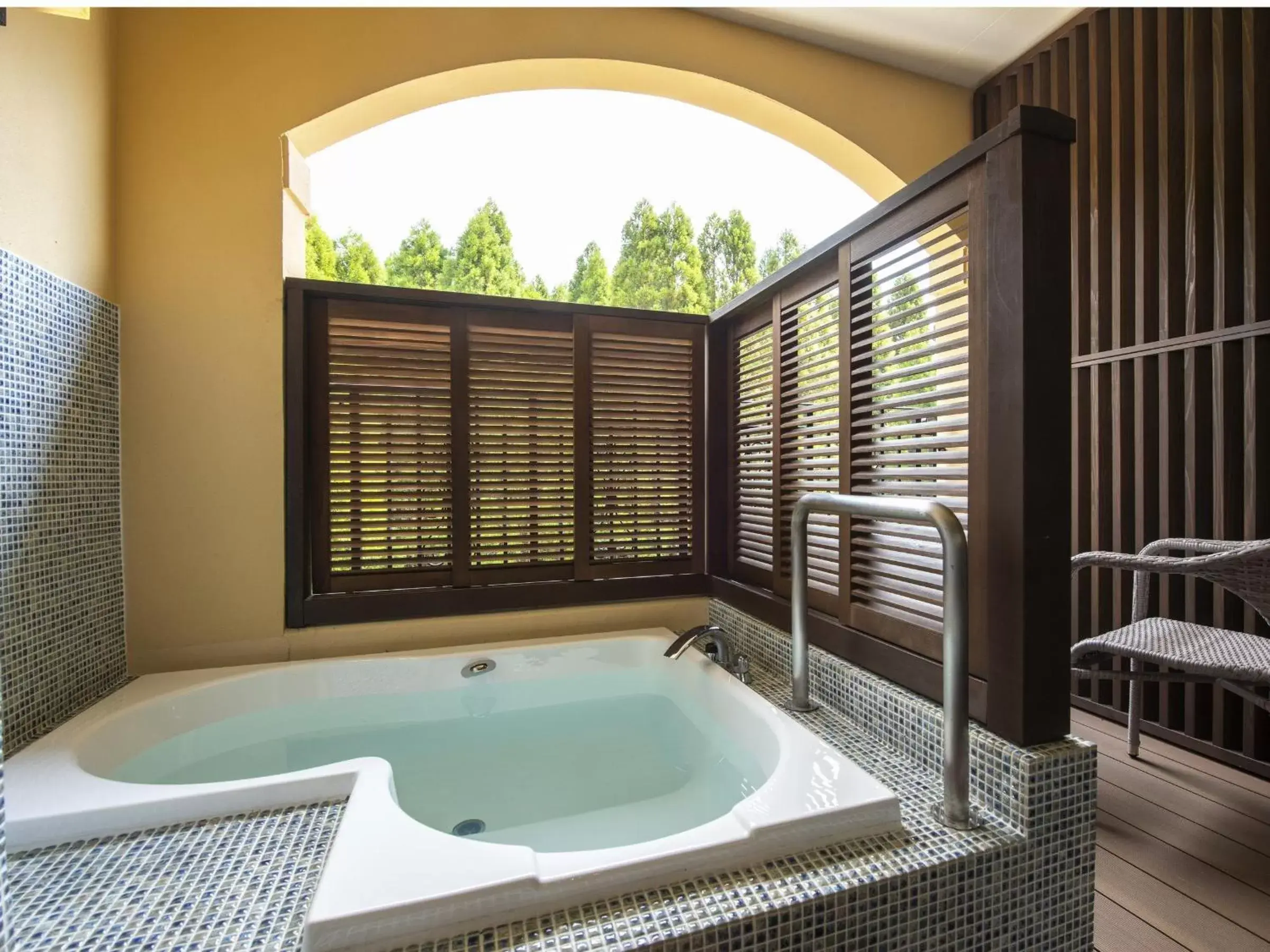 Natural landscape, Bathroom in La Vista Kirishima Hills