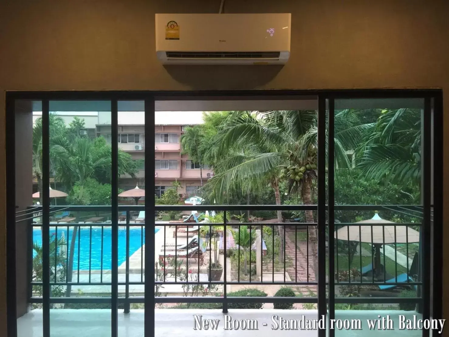 Balcony/Terrace, Pool View in Basaya Beach Hotel & Resort