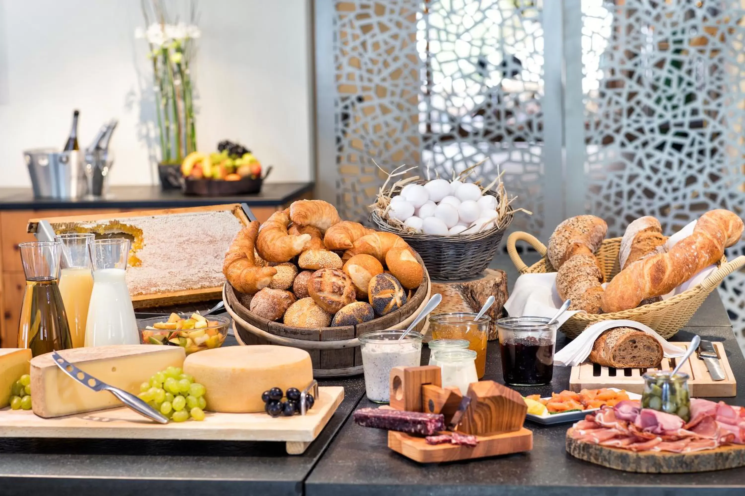 Buffet breakfast, Food in Soldanella by Hotel Adula