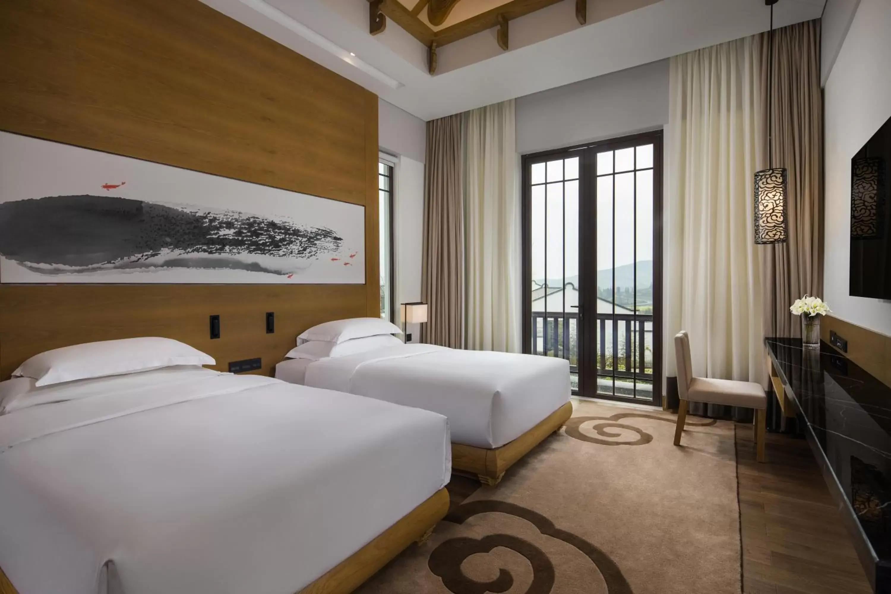 bunk bed in Banyan Tree Hotel Huangshan-The Ancient Charm of Huizhou, a Paradise