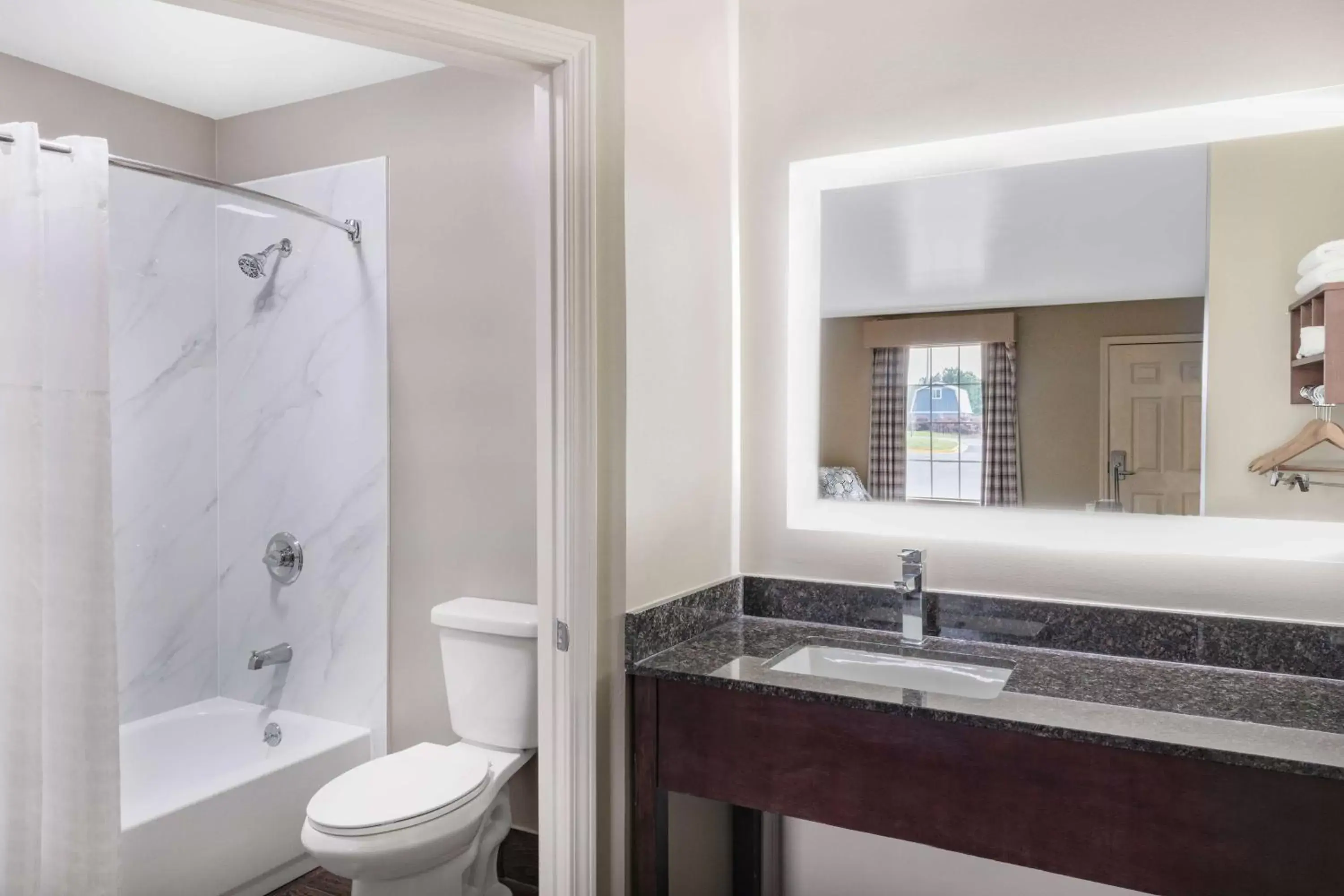 Shower, Bathroom in Baymont by Wyndham Commerce GA Near Tanger Outlets Mall