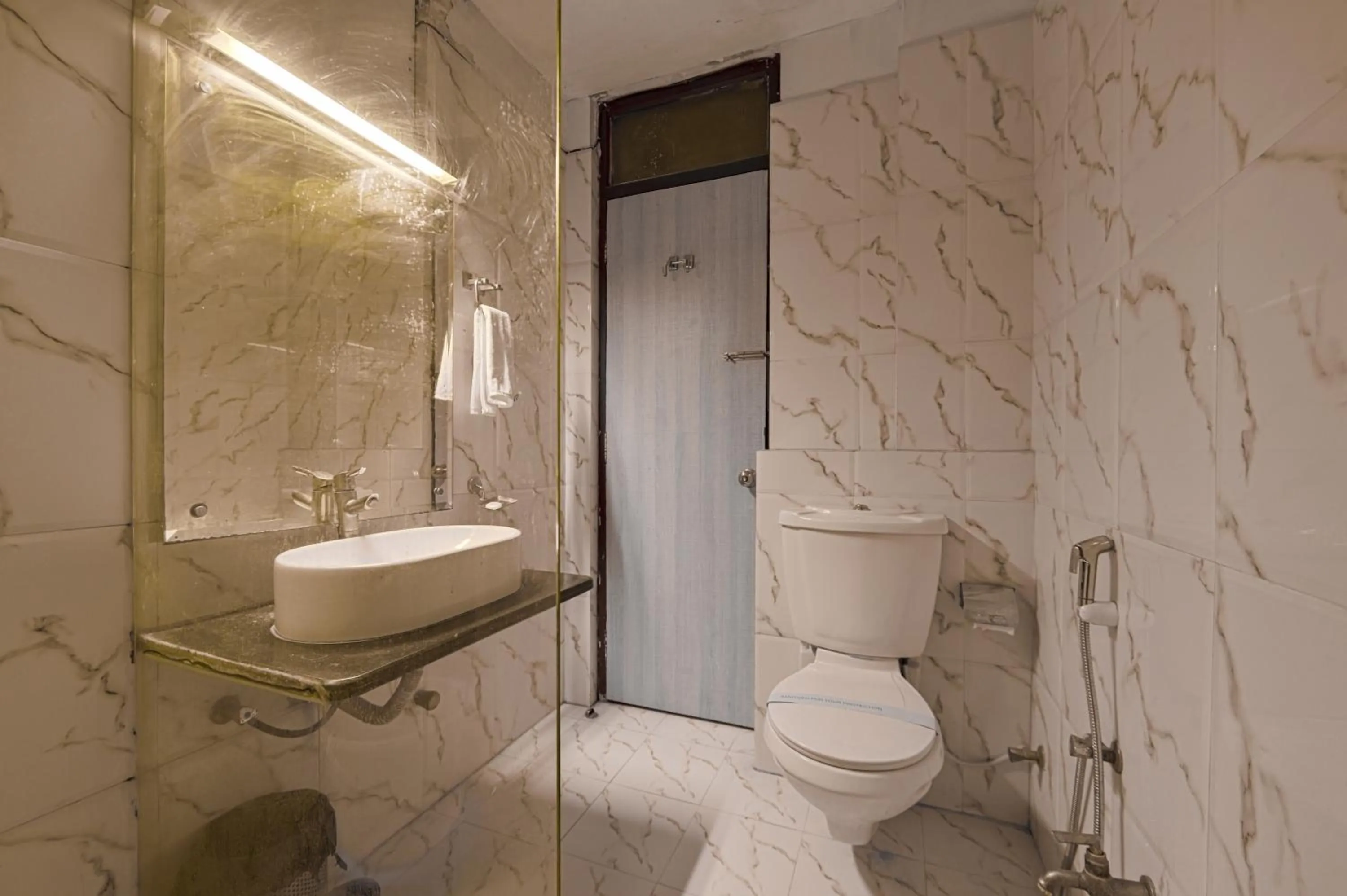 Shower in The Byke Grassfield Resort with Outdoor Pool, Shyam Nagar, Jaipur