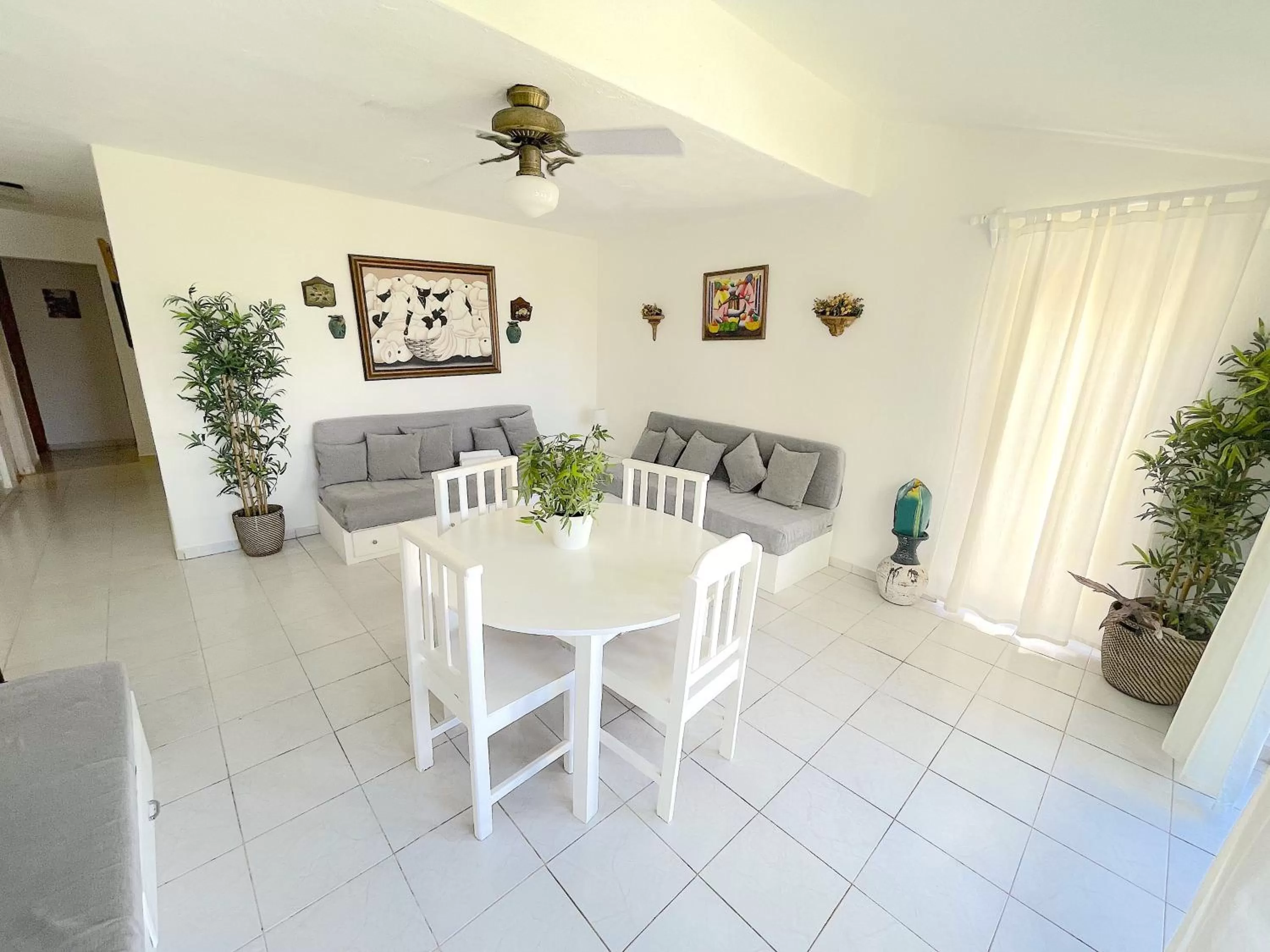 Living room, Dining Area in BEACH Condo-HOTEL with VILLAS & PRIVATE Apartments WIFI BBQ Beach CLUB & SPA