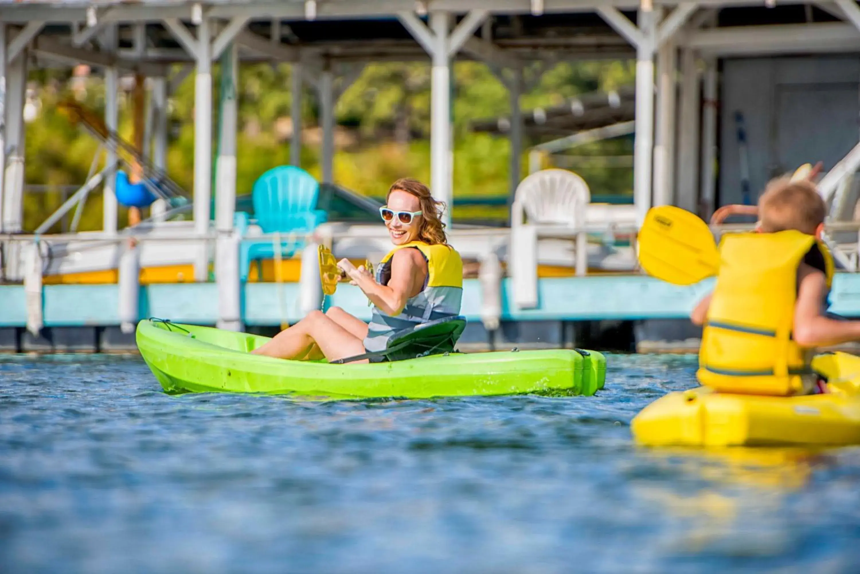 Canoeing, Children in Still Waters Resort