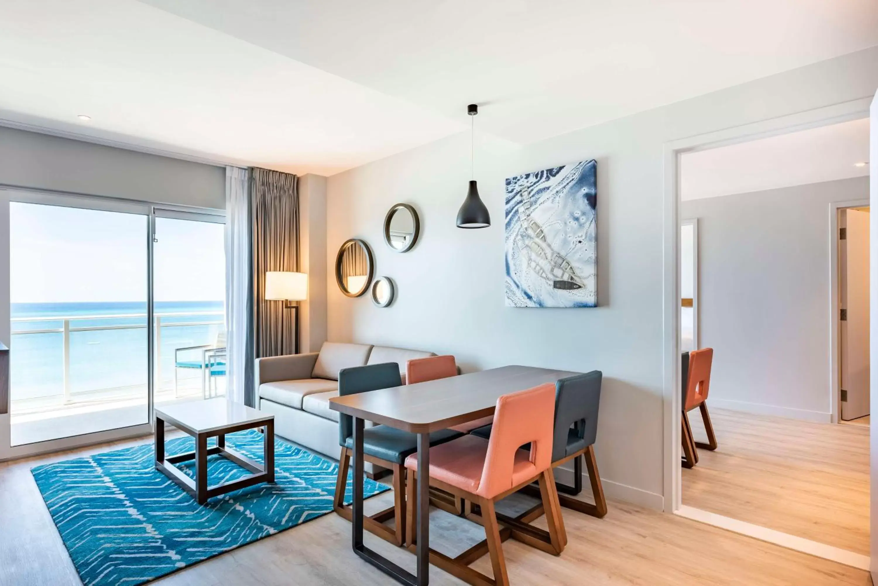 One Bedroom Suite with One King Bed and Oceanview in Embassy Suites By Hilton Aruba Beach Resort One Bedroom Suite with One King Bed and Oceanview in Embassy Suites By Hilton Aruba Beach Resort