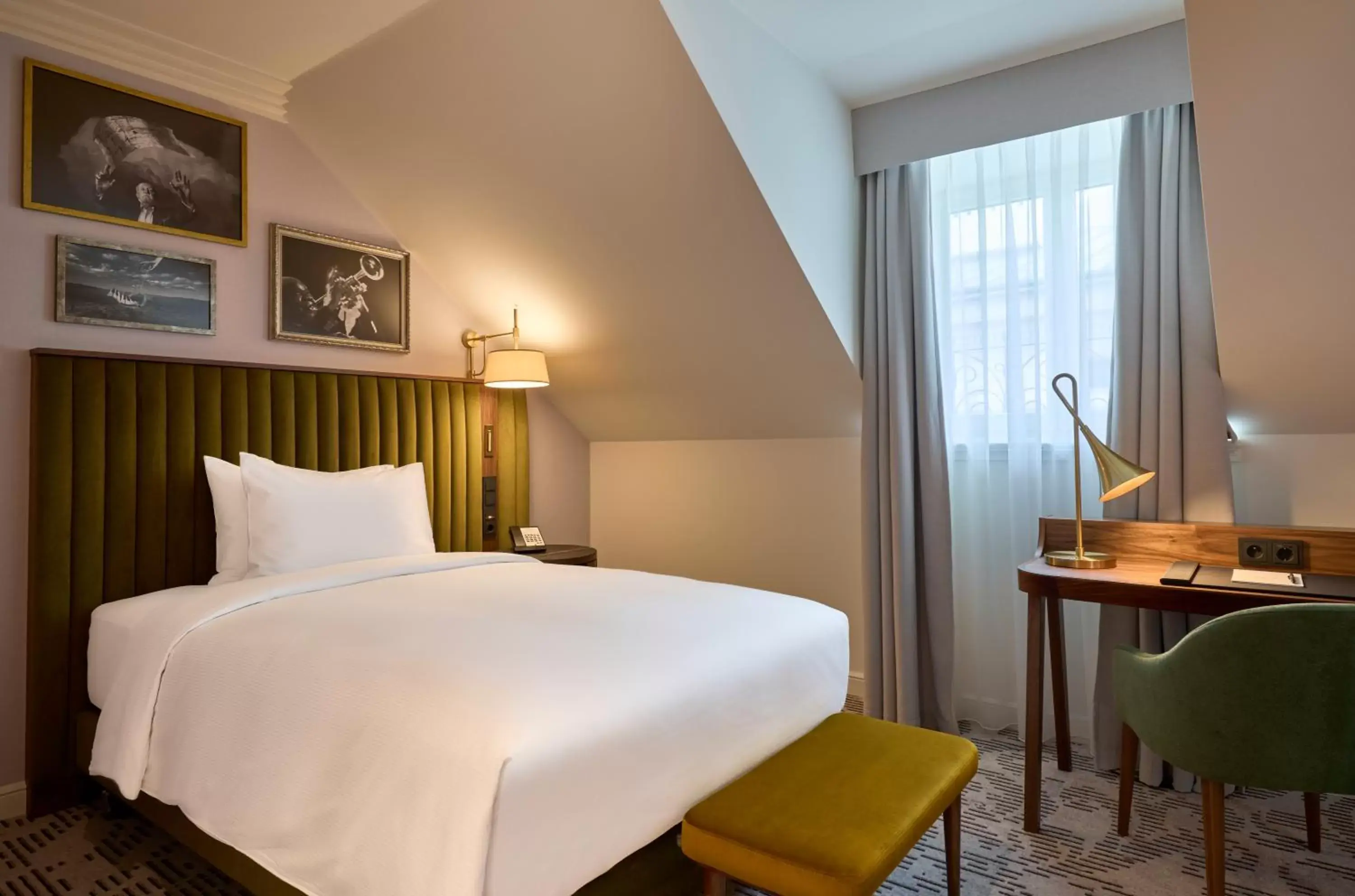 Bedroom, Bed in Hotel Saski Krakow Curio Collection by Hilton