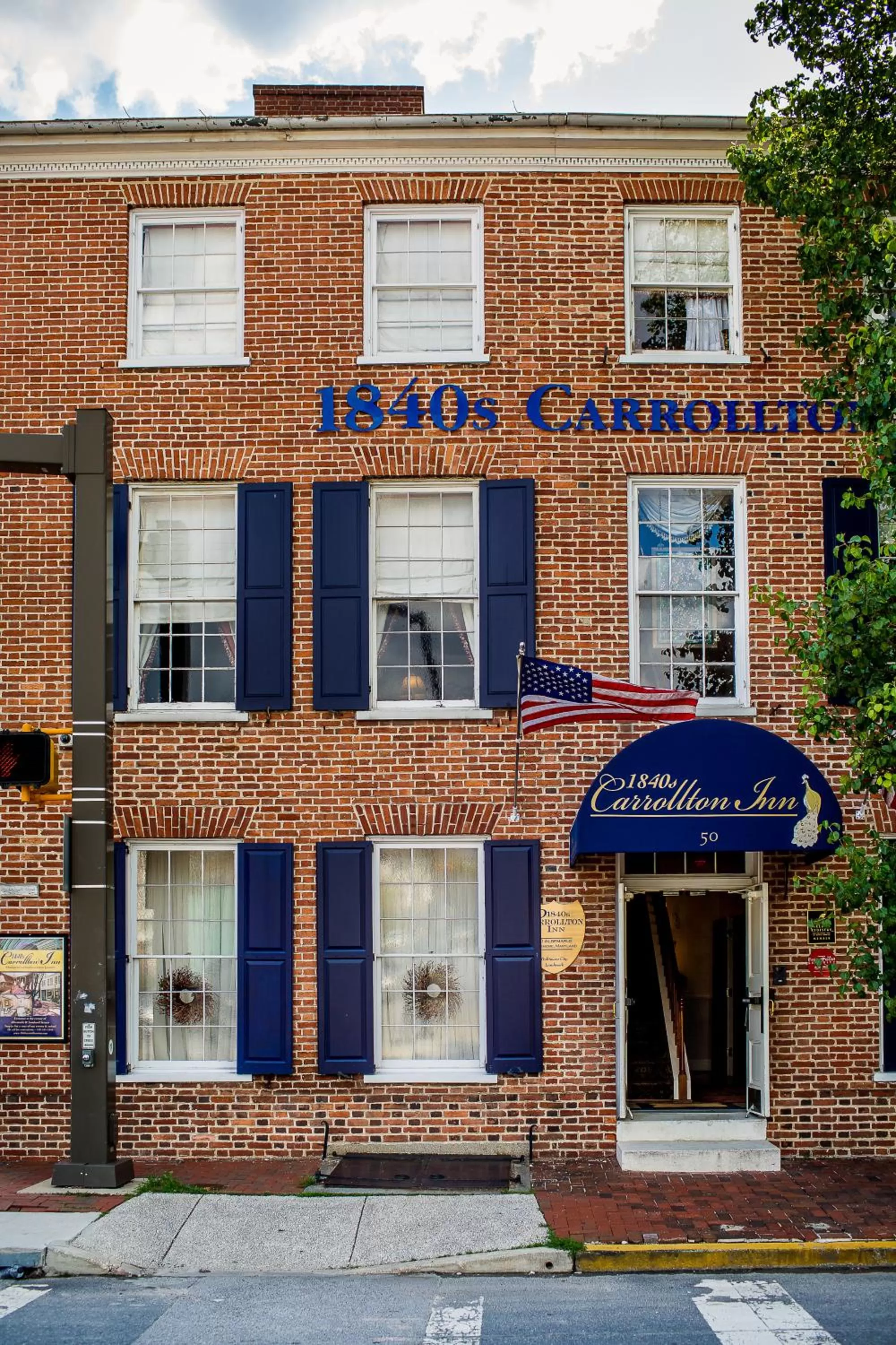 Facade/entrance, Property Building in 1840s Carrollton Inn
