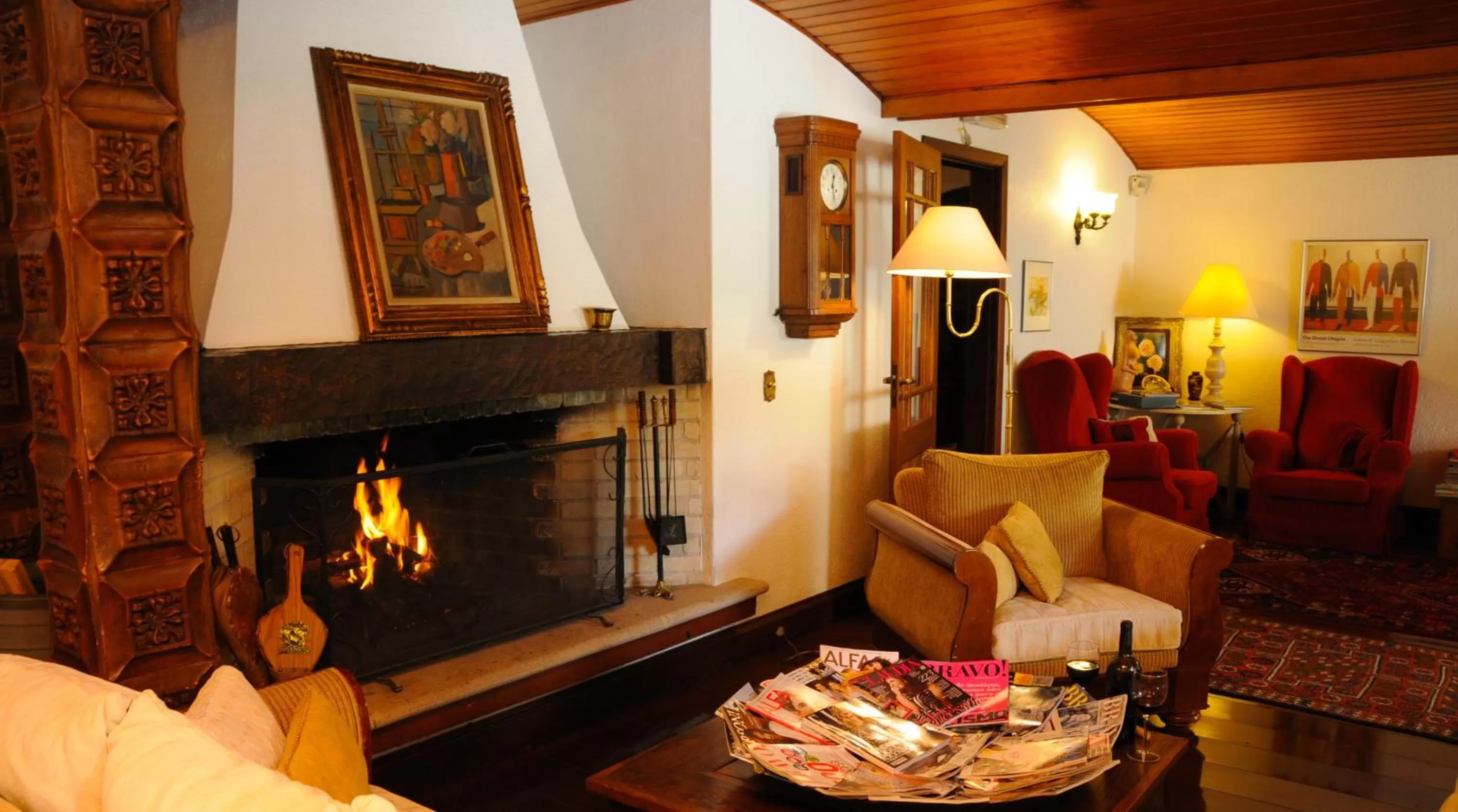 Living room in Pousada Villa Capivary Campos do Jordão