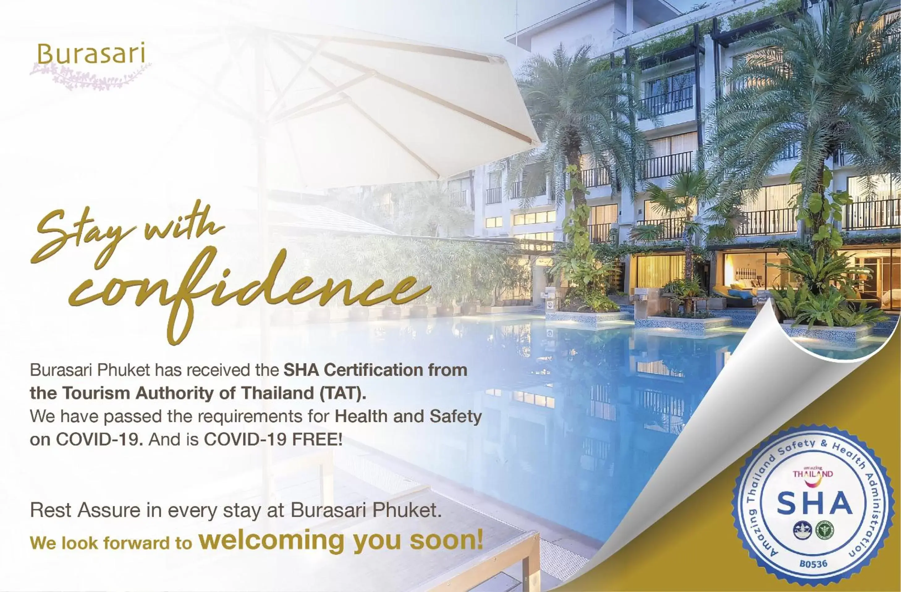 Certificate/Award in Burasari Phuket Resort & Spa - SHA Extra Plus