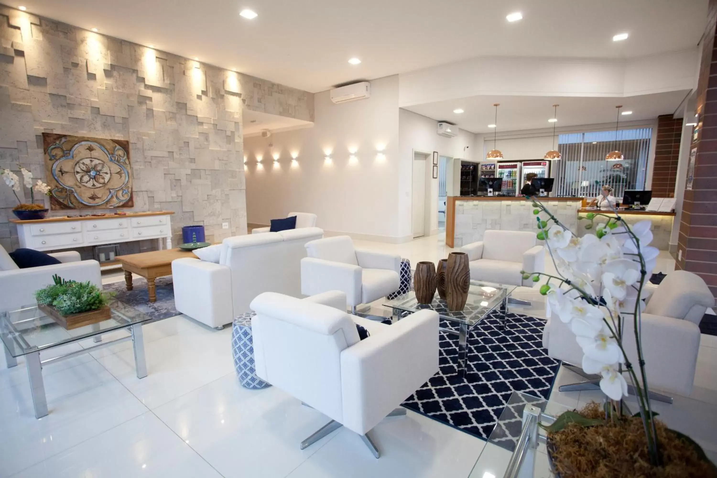 Living room, Lobby/Reception in Portal Hotel Mogi Mirim
