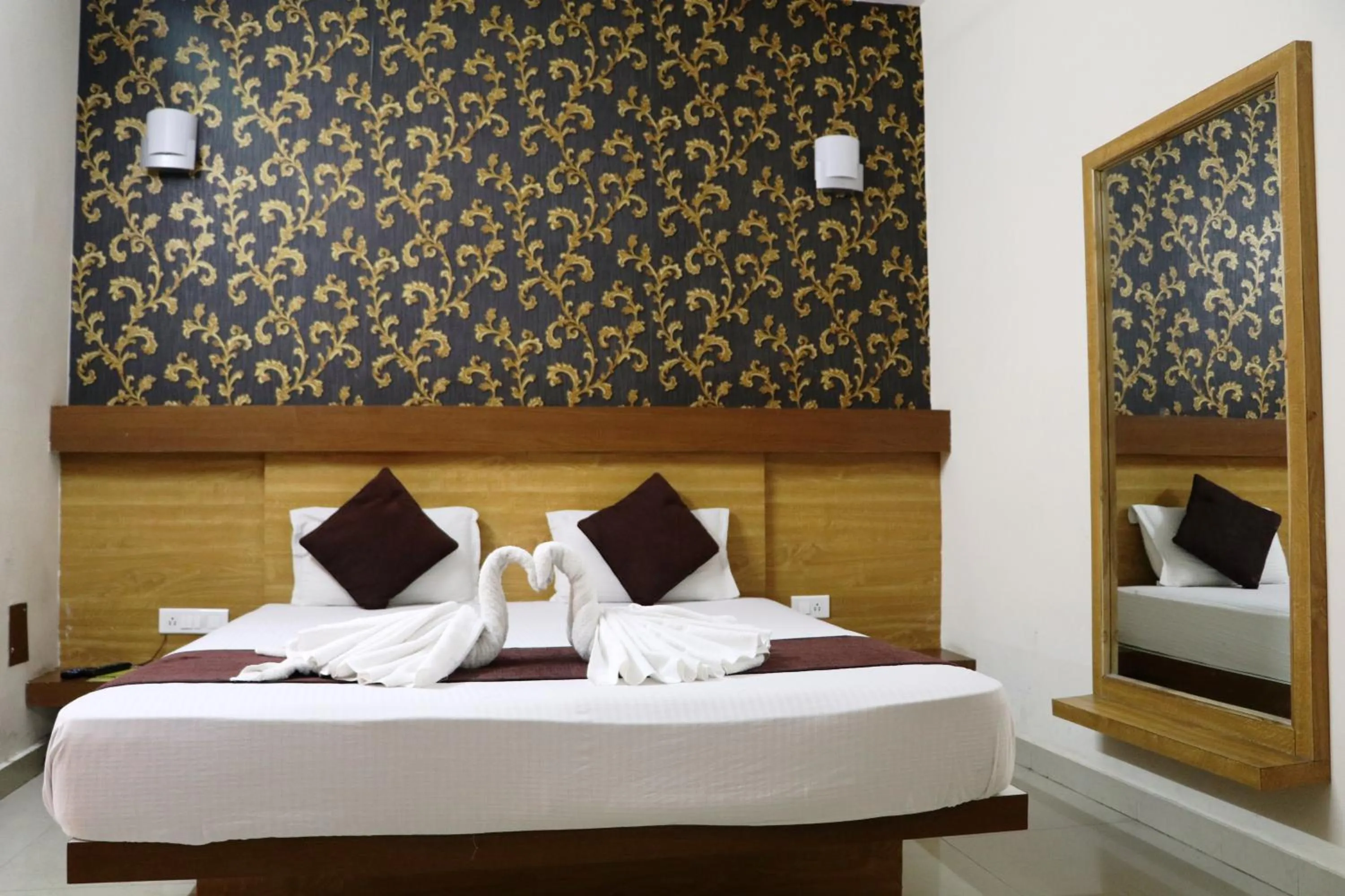 Bed in Hotel Vaishnavi