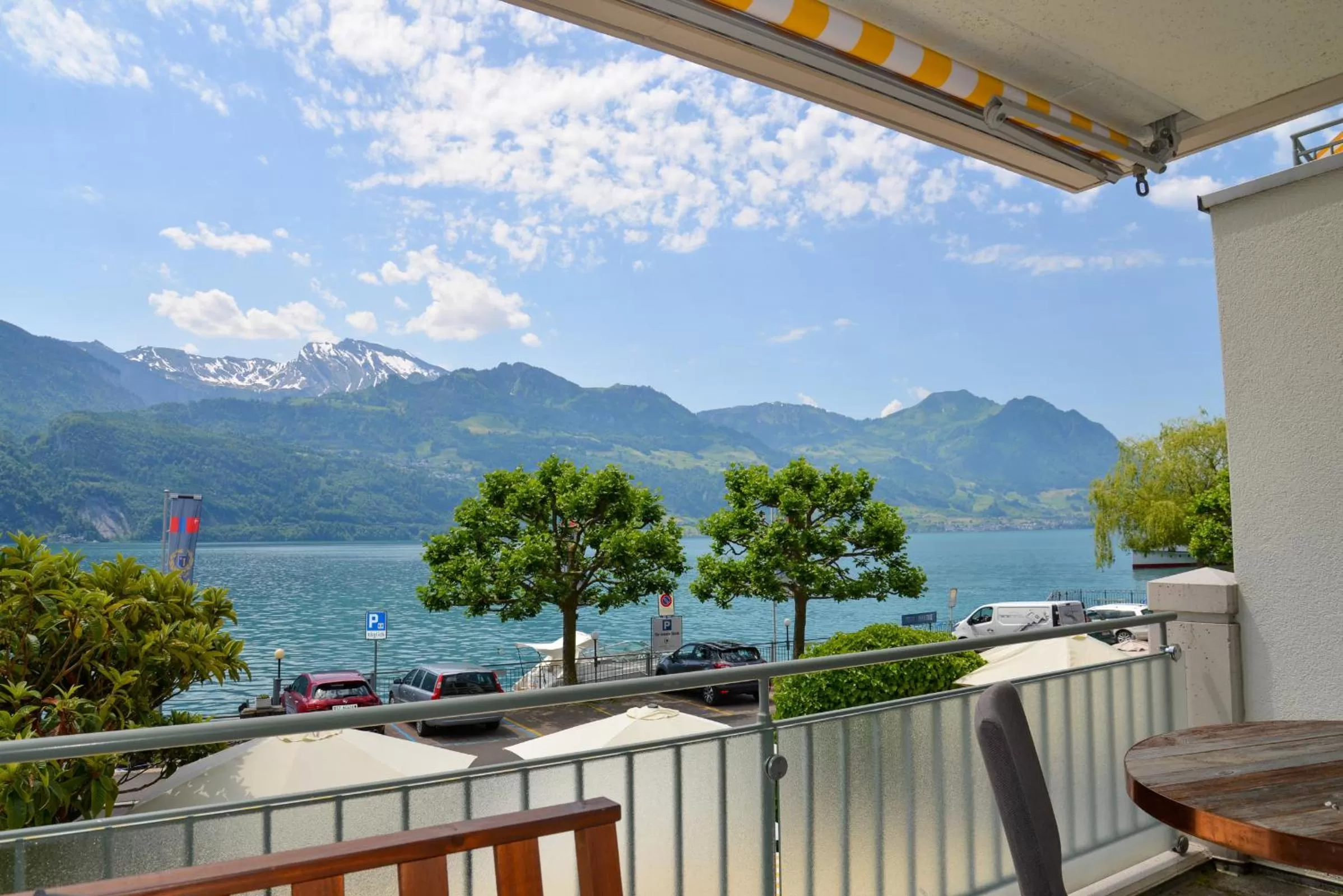 Lake view in Seehotel Riviera at Lake Lucerne