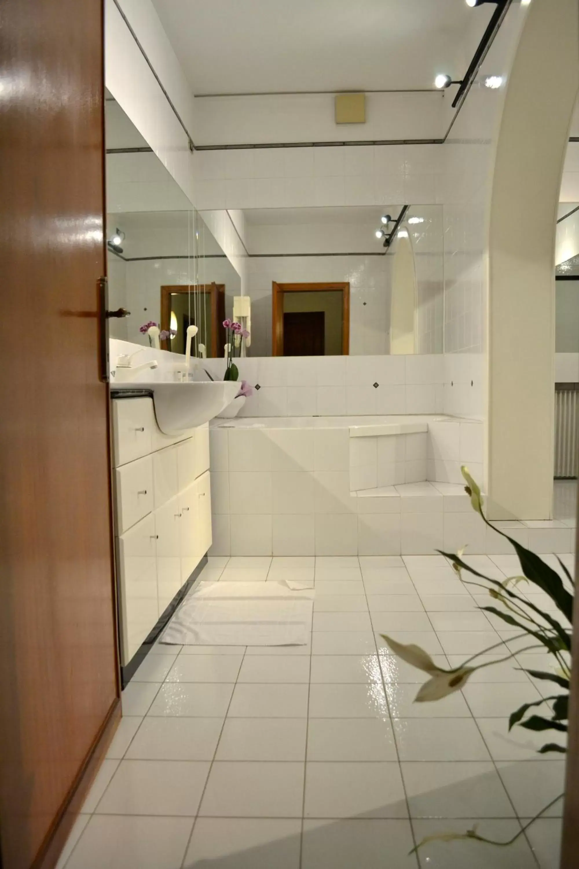 Bathroom, Kitchen/Kitchenette in Hotel Ezzelino