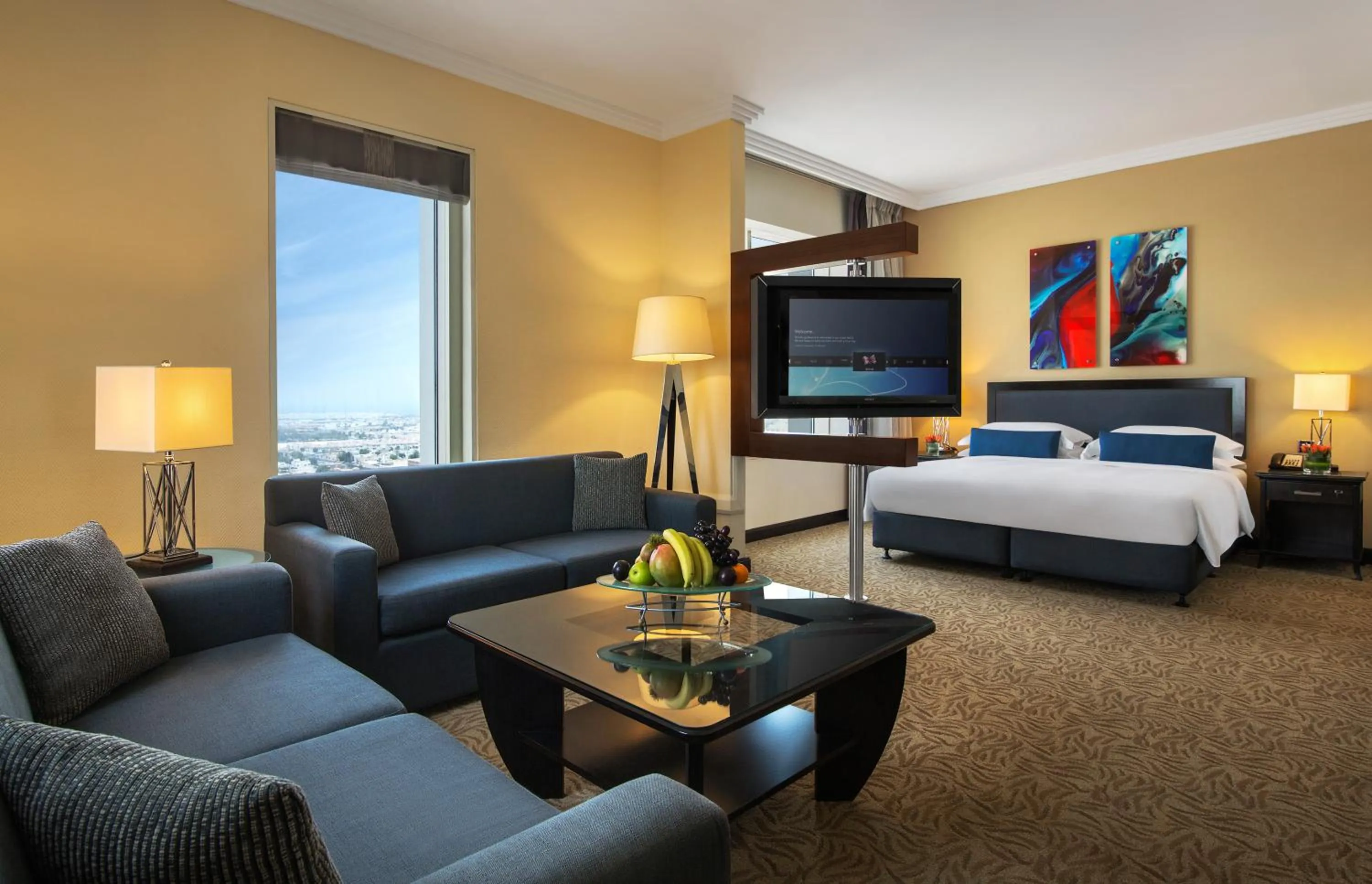 Bed in Towers Rotana - Dubai