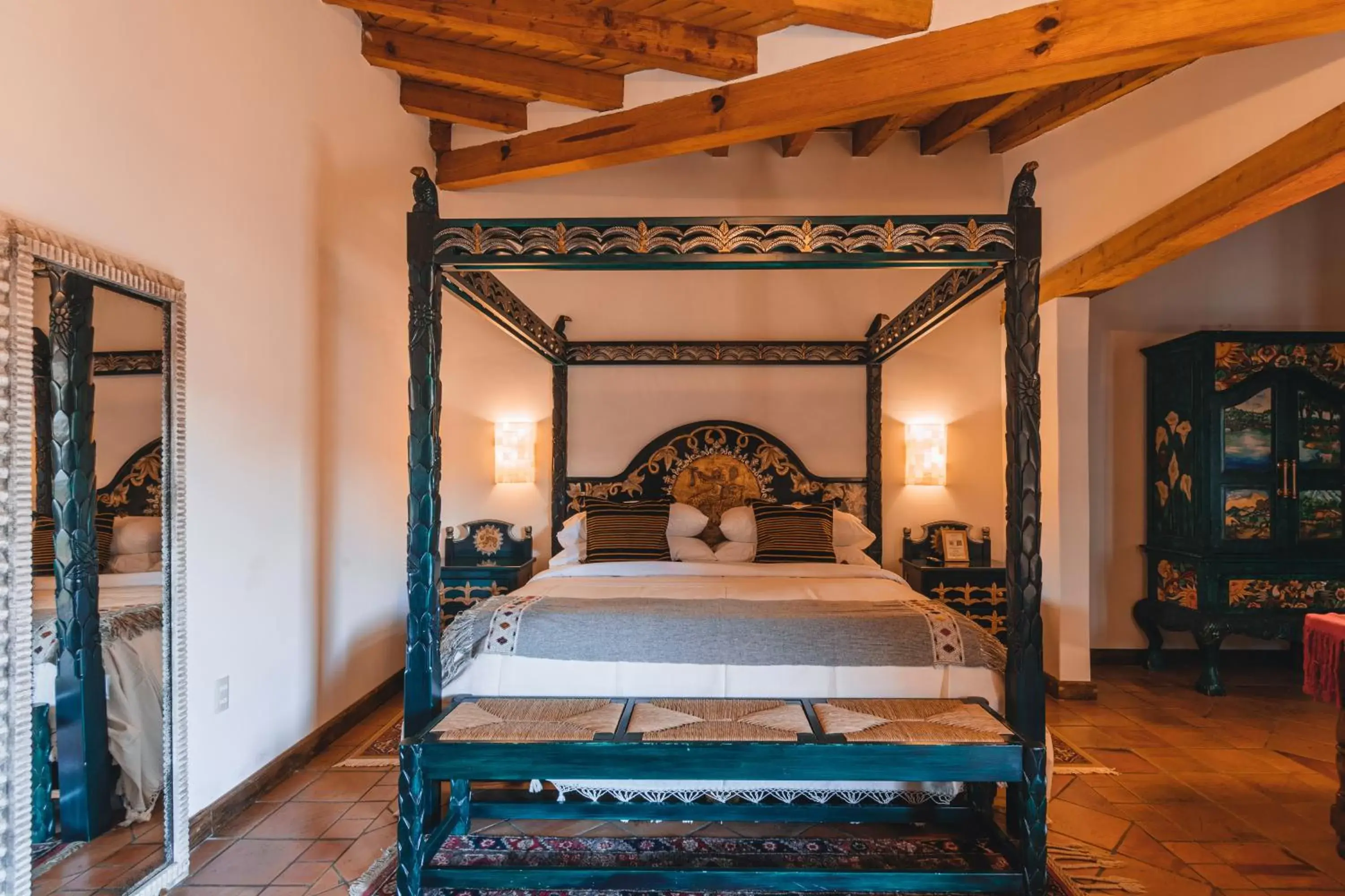 Bed in El Edén Hotel Boutique