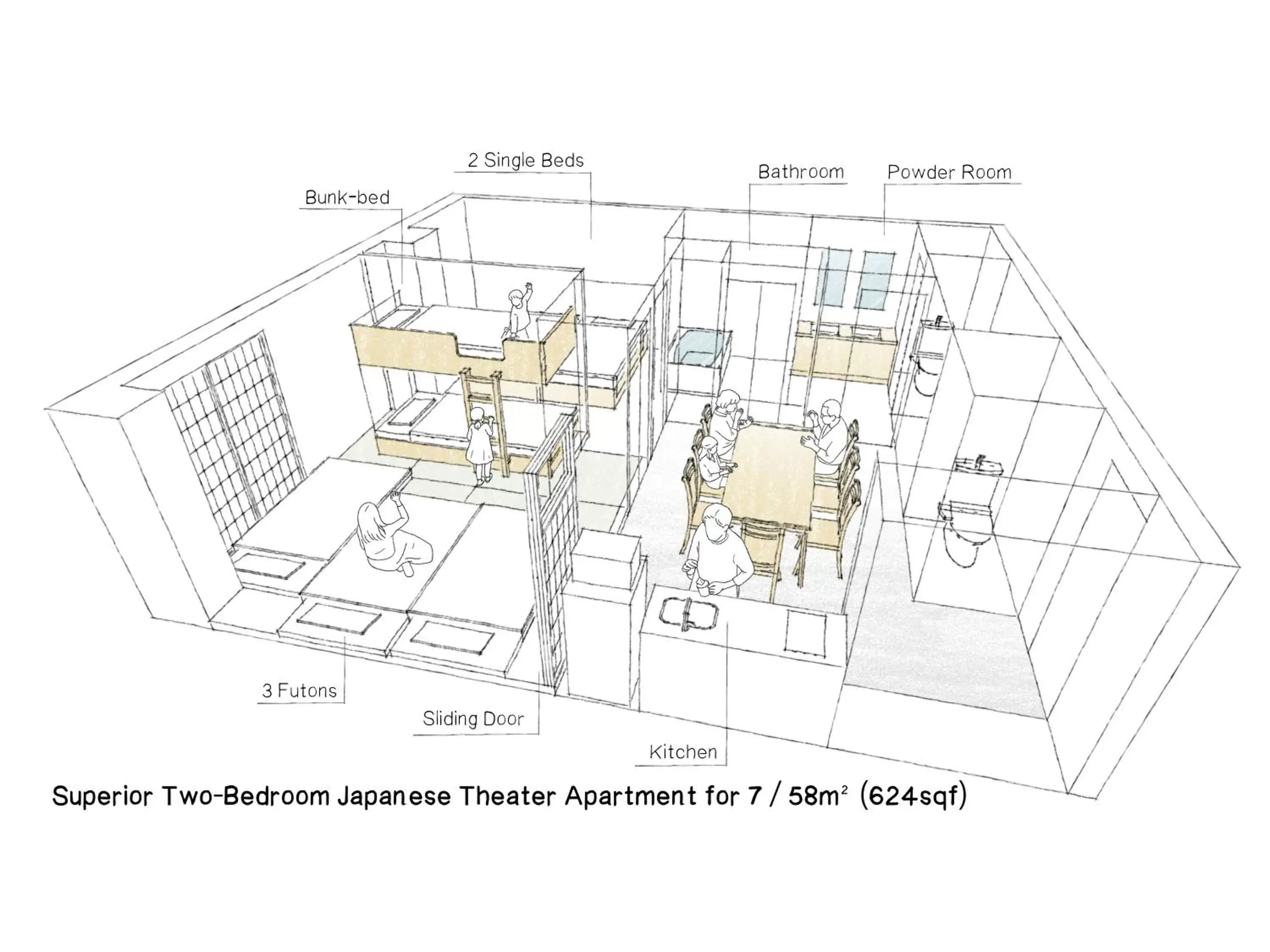 Floor Plan in MIMARU OSAKA SHINSAIBASHI EAST