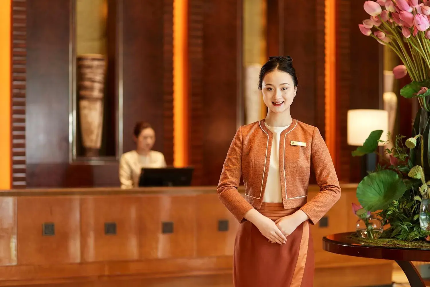 Lobby or reception, Staff in Pudong Shangri-La, Shanghai