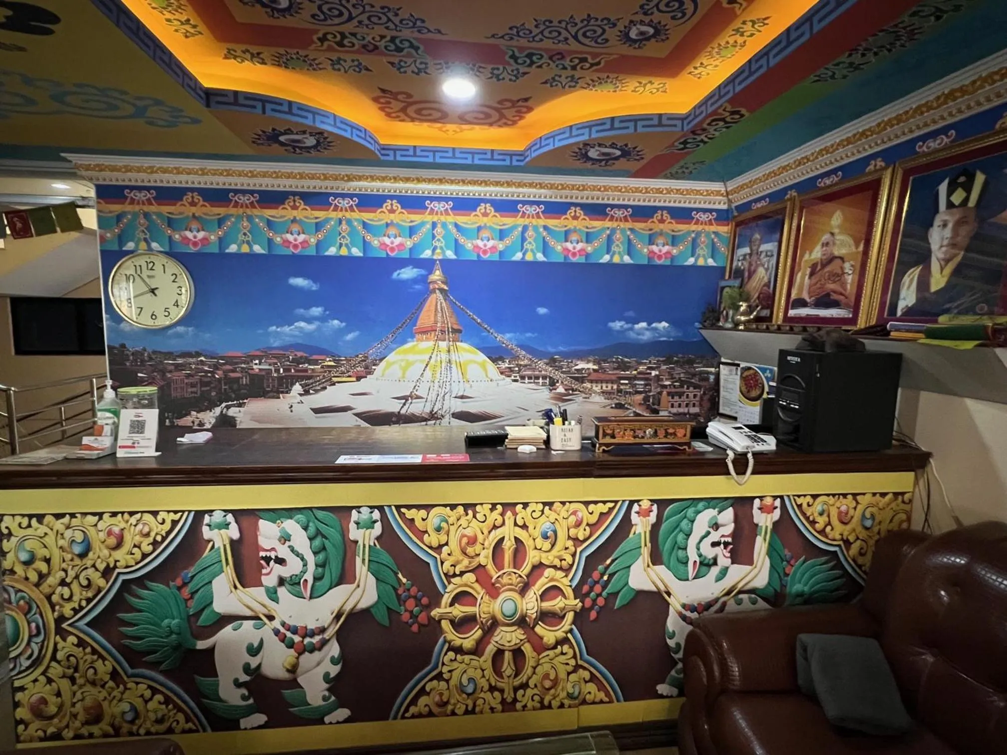 Lobby or reception in The Boudha Inn
