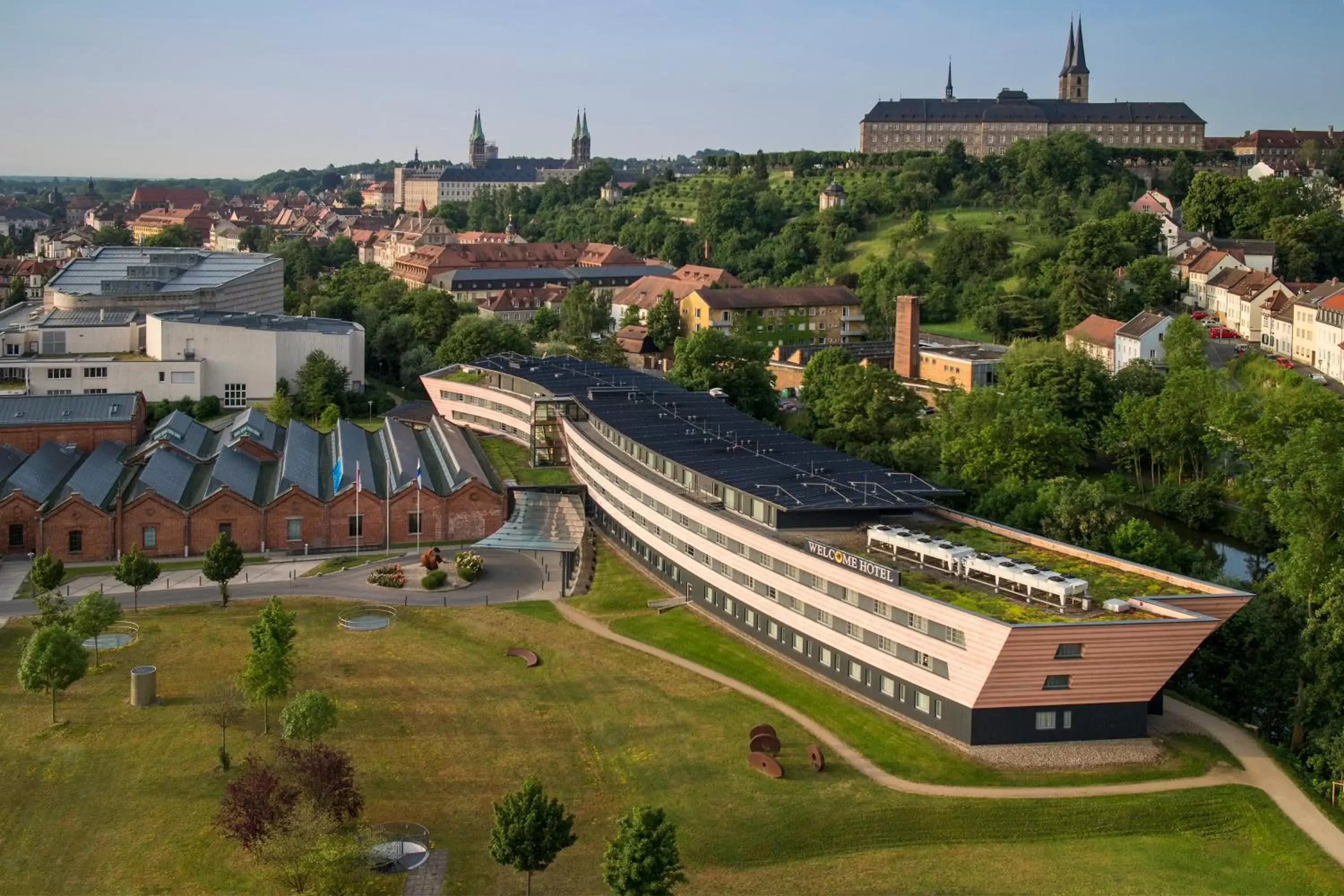 Property building, Bird's-eye View in Welcome Kongress Hotel Bamberg