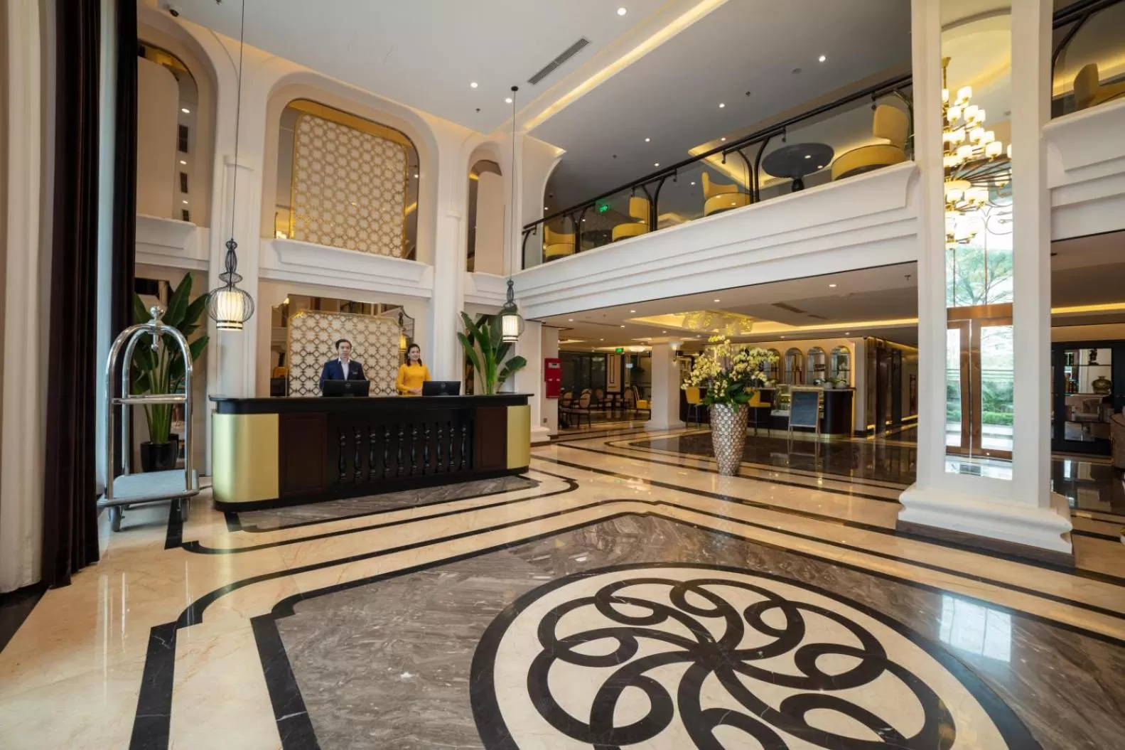 Lobby or reception in FTE Ba Dinh Hotel