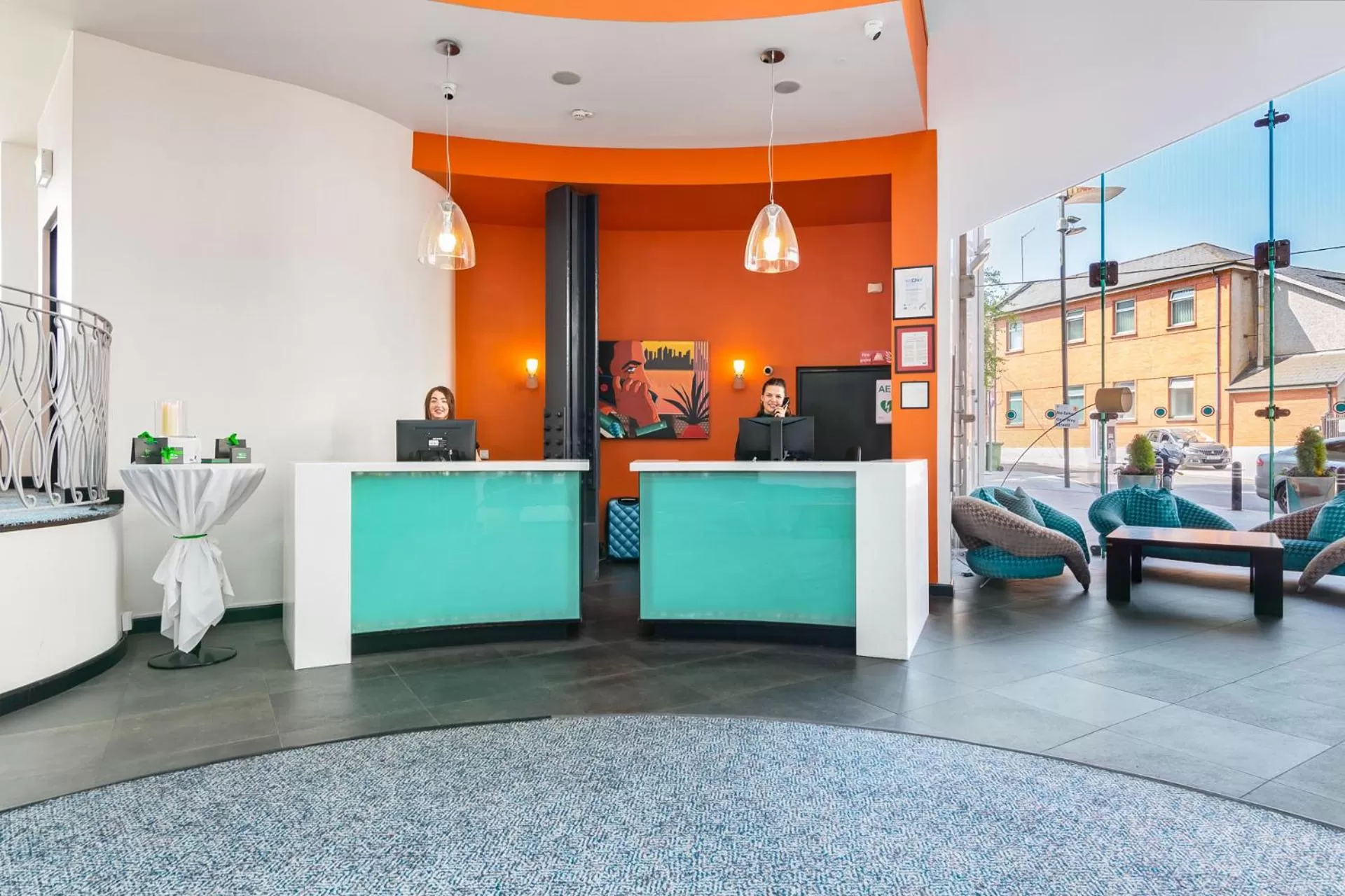 Lobby or reception in The Glasshouse