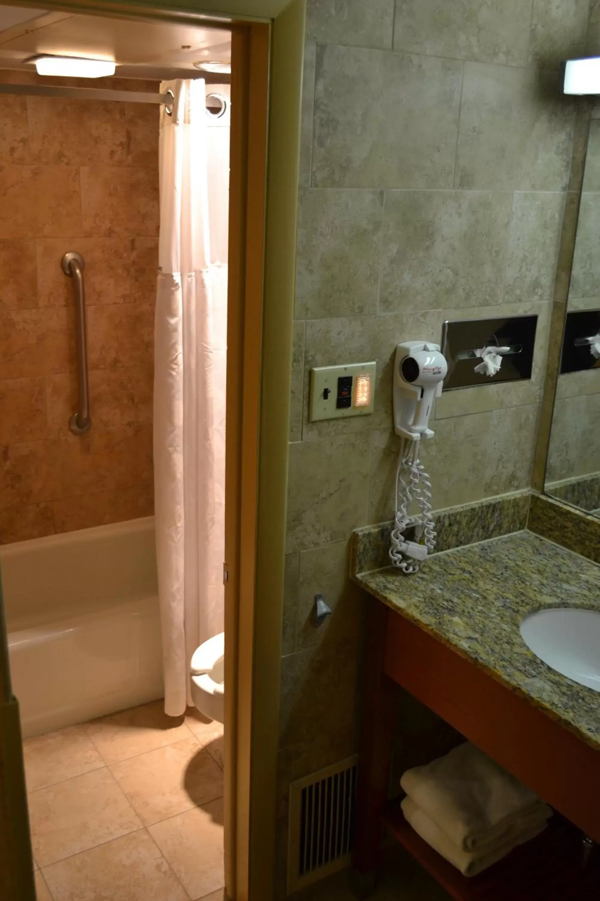 heating, Bathroom in Ramada by Wyndham State College Hotel & Conference Center