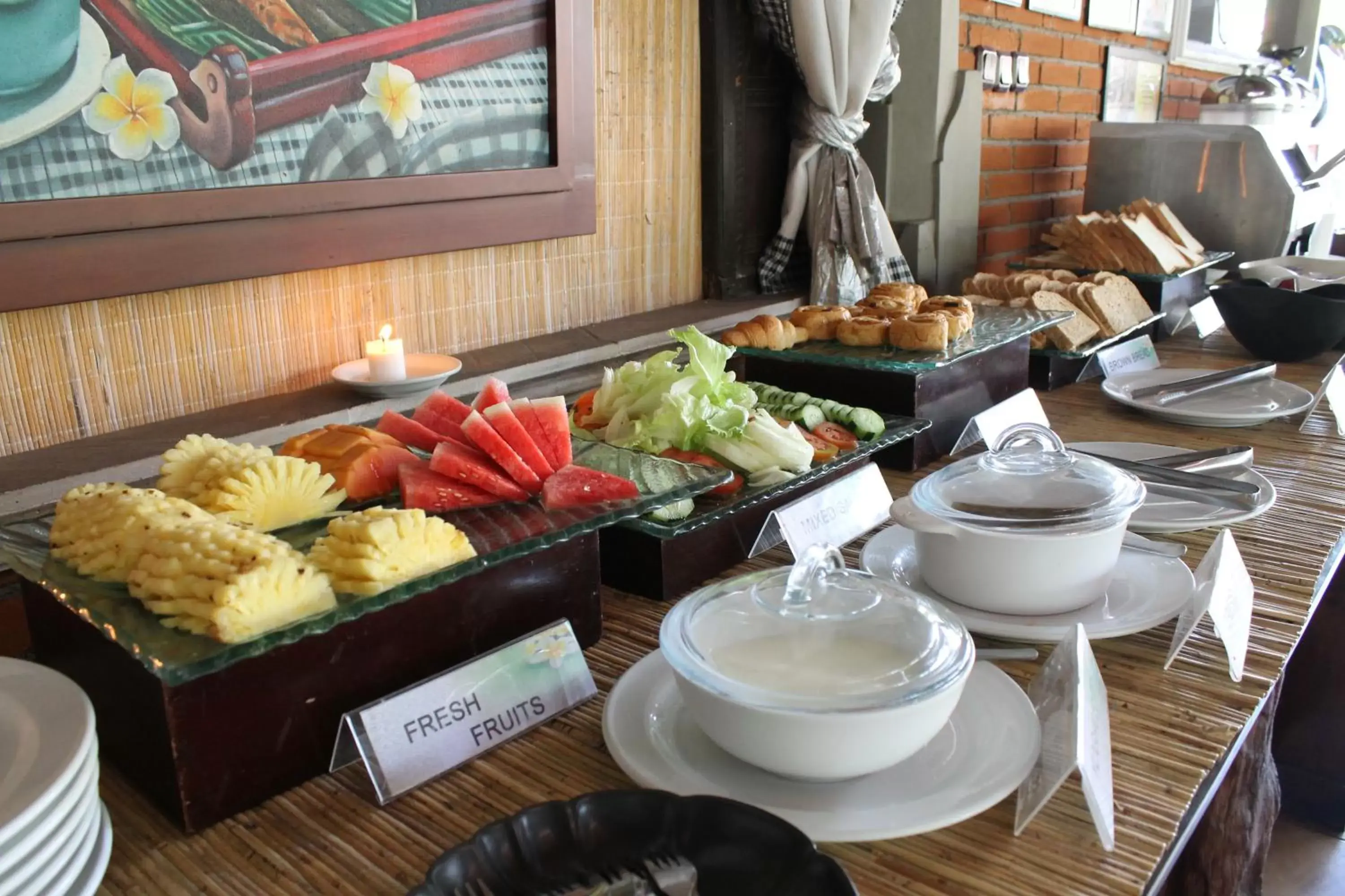 Buffet breakfast in Adi Dharma Hotel Legian