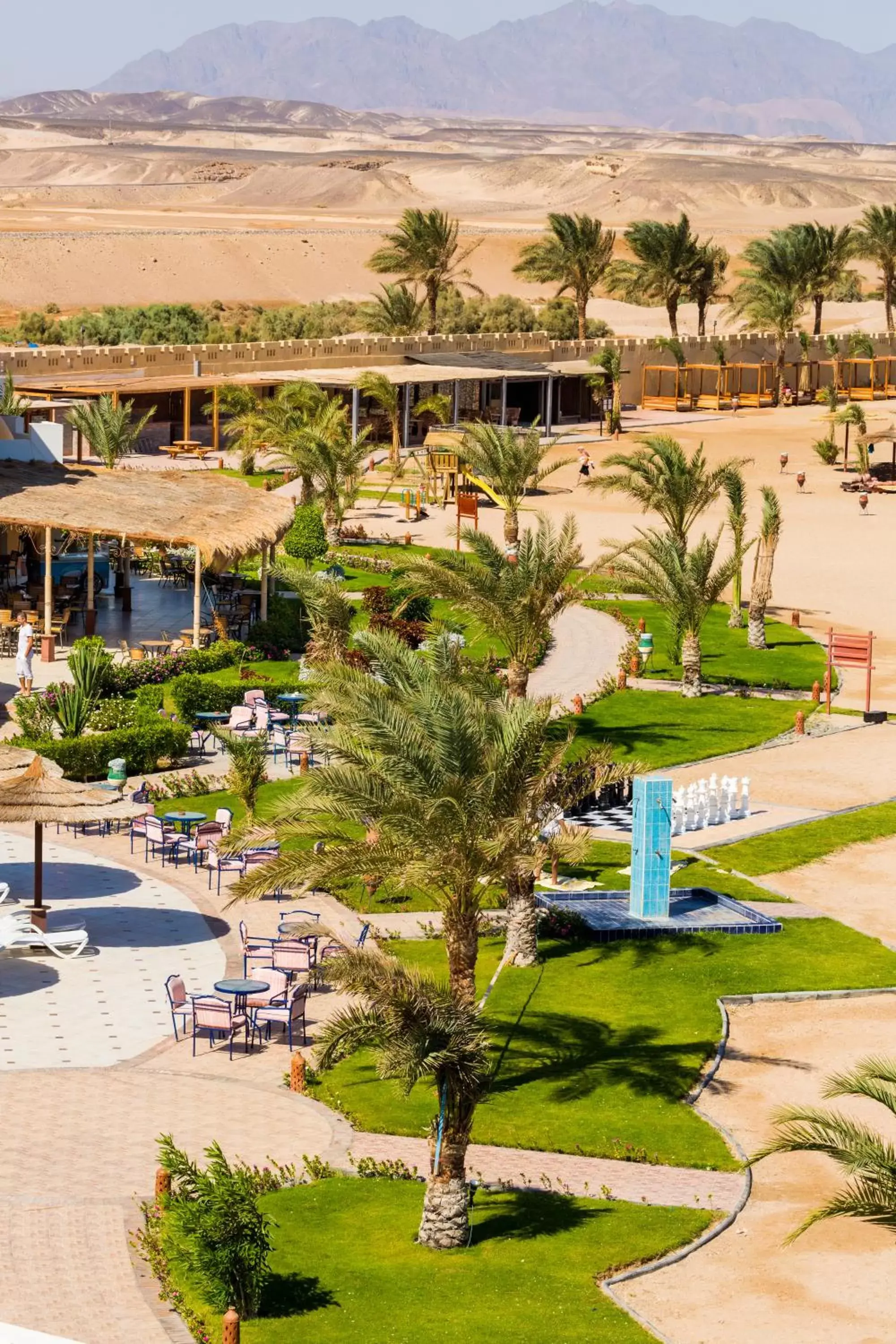 Beach, Bird's-eye View in Coral Sun Beach