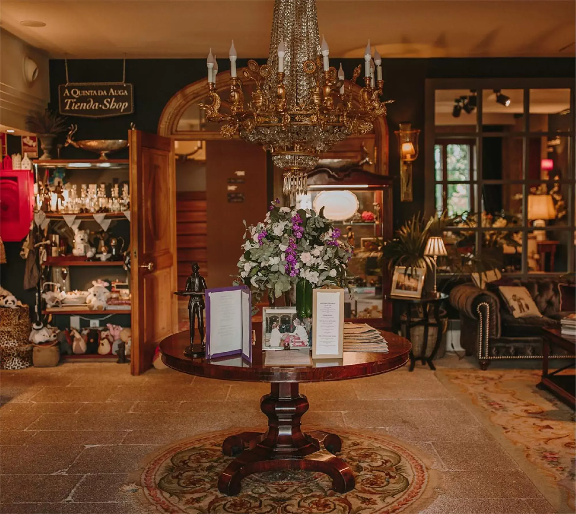 Lobby or reception in A Quinta Da Auga Hotel Spa Relais & Chateaux Lobby or reception in A Quinta Da Auga Hotel Spa Relais & Chateaux