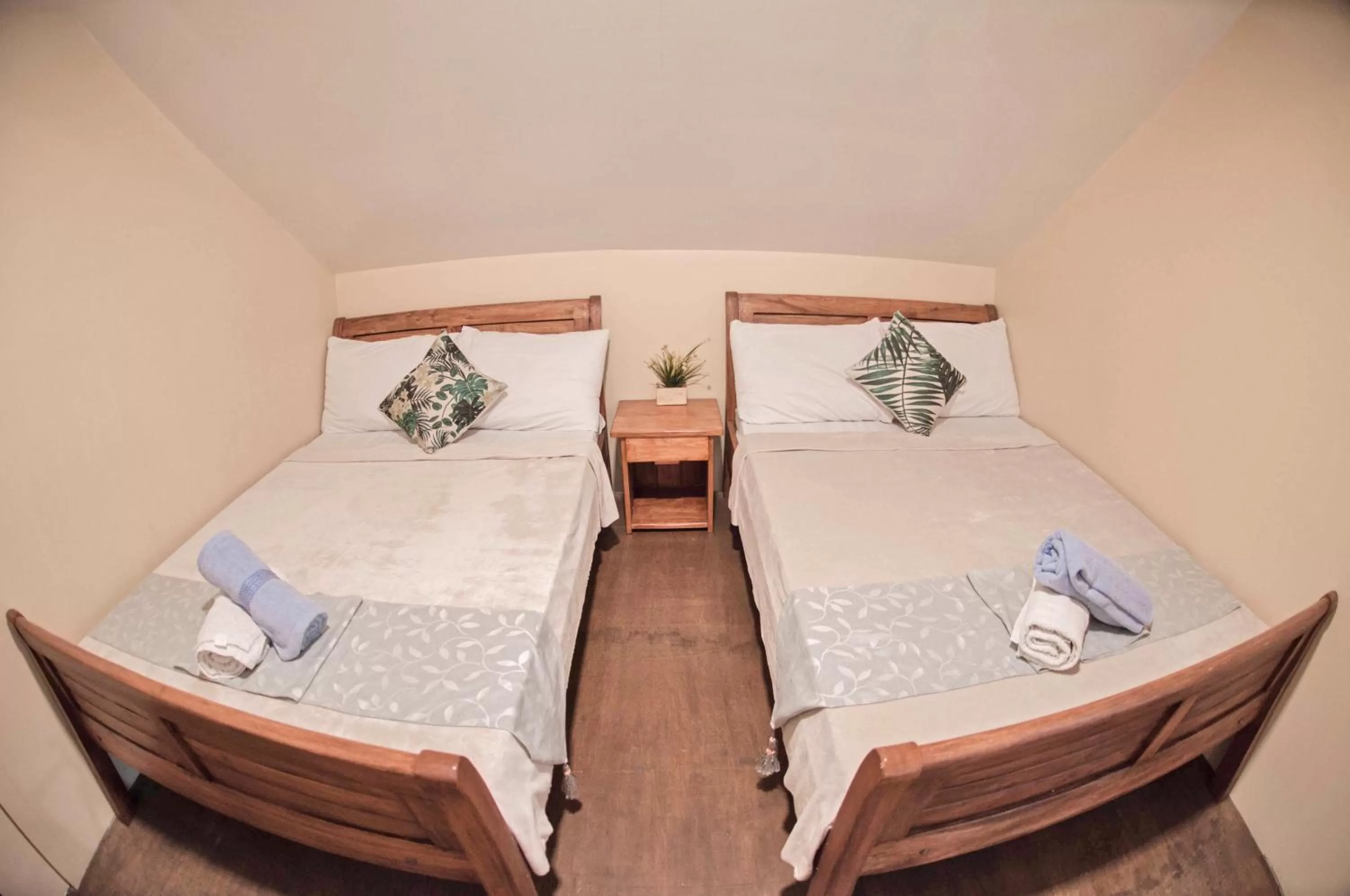 Bed in The Half House by Elmar Cabin