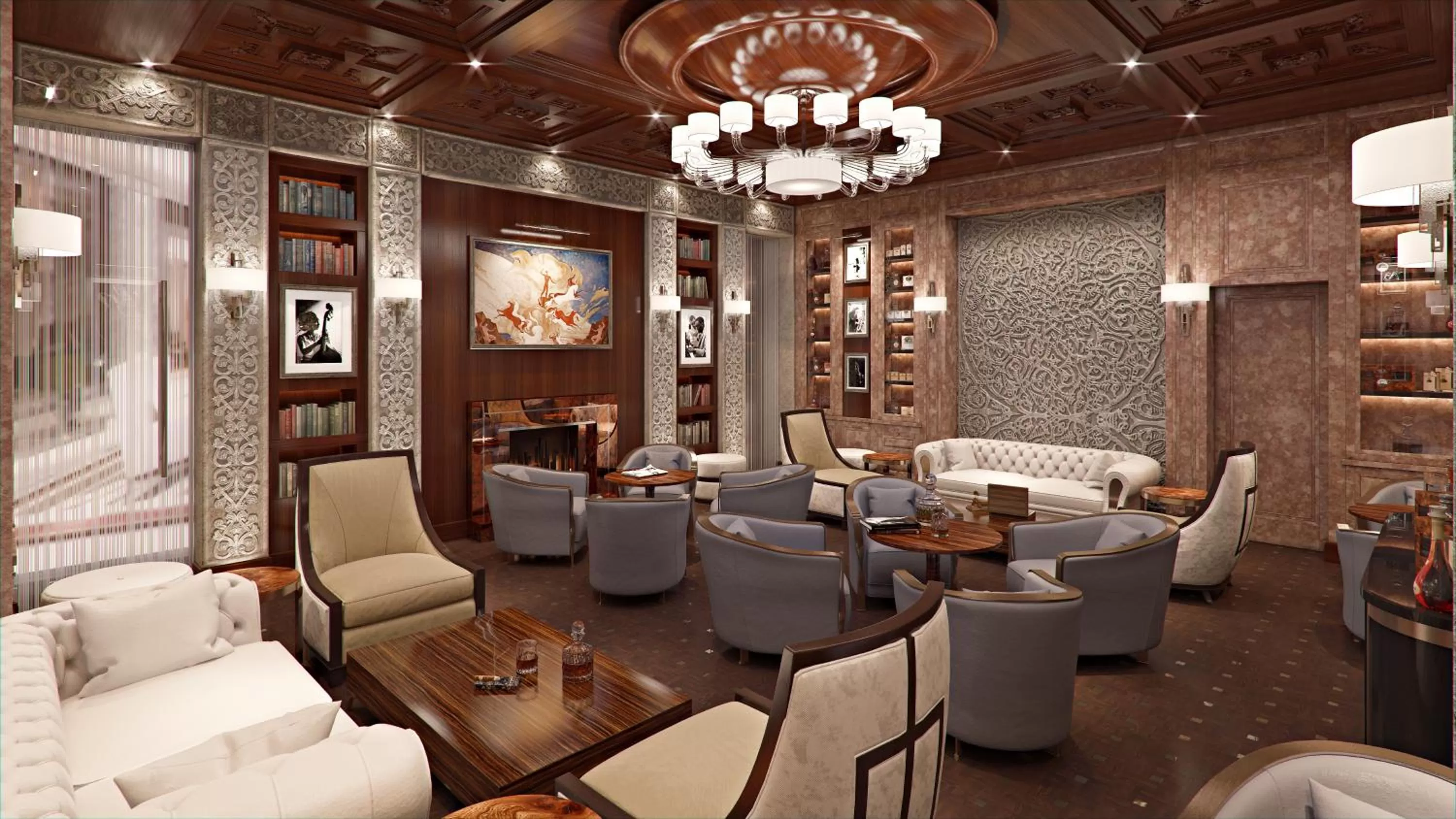 Lounge or bar in Grand Hotel Kempinski Riga