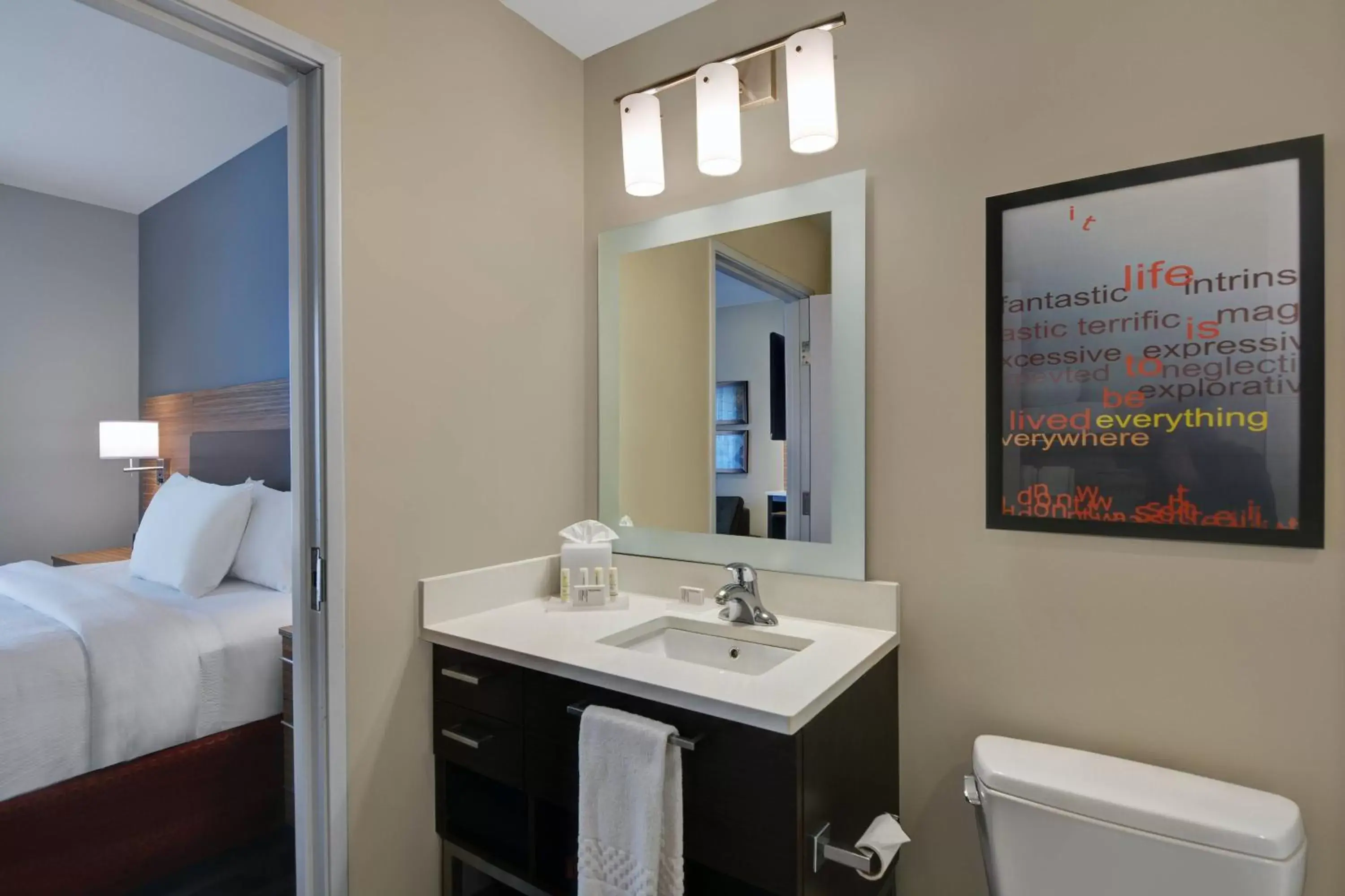 Bathroom in TownePlace Suites by Marriott Indianapolis Downtown