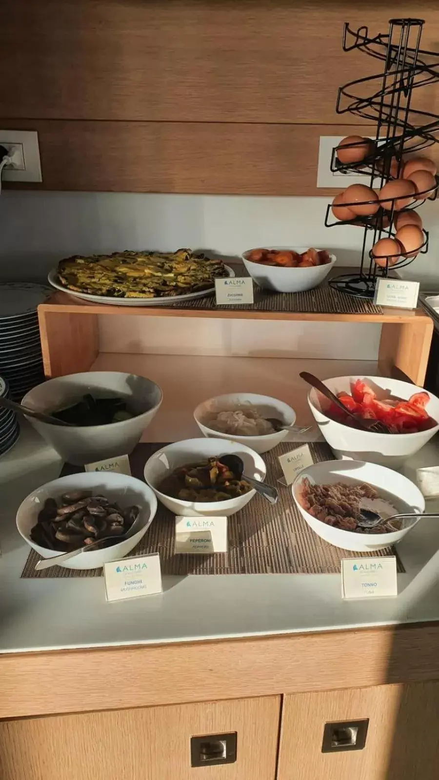 Buffet breakfast in Alma di Alghero Hotel