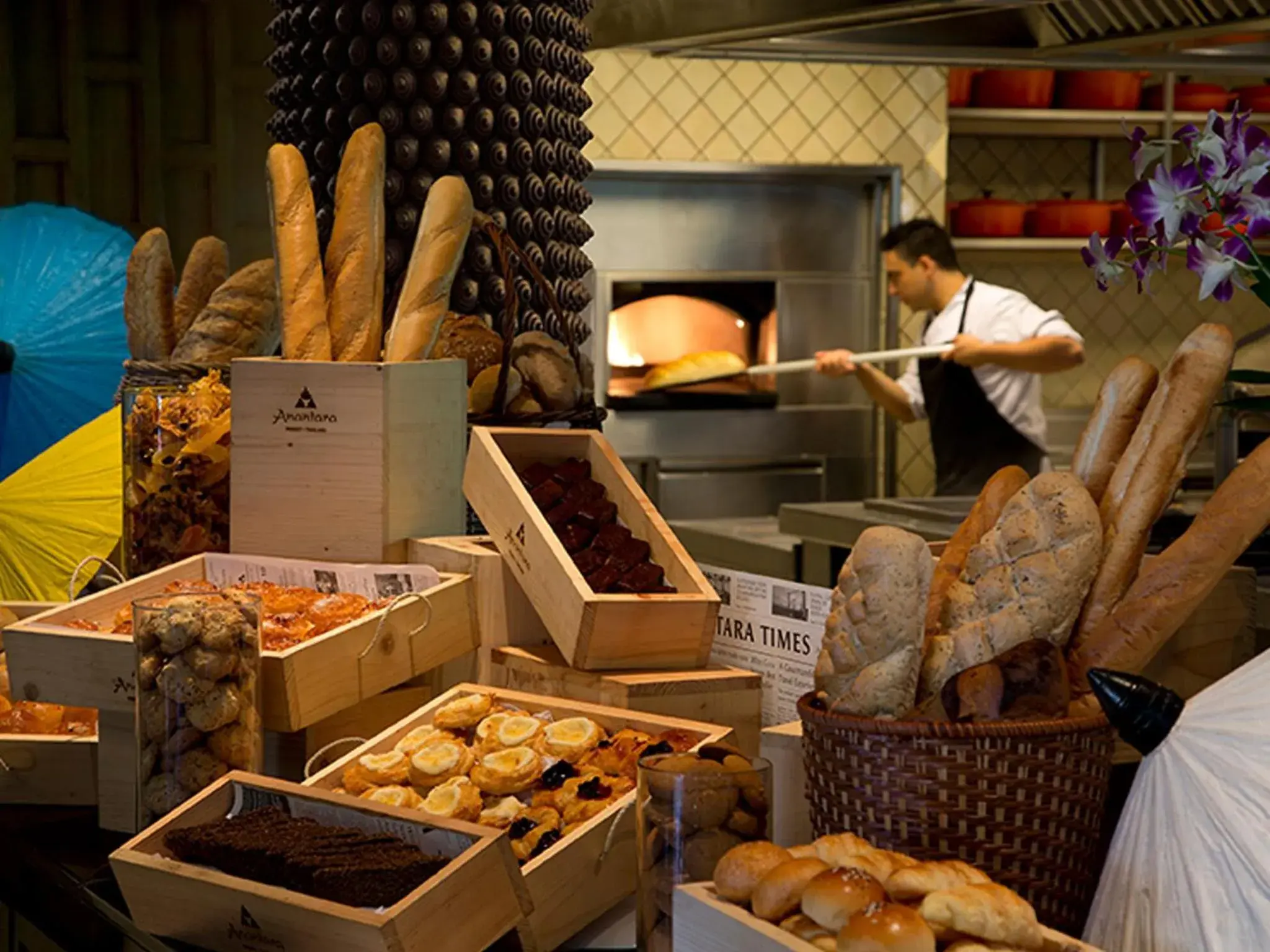 Buffet breakfast in Anantara Mai Khao Phuket Villas Buffet breakfast in Anantara Mai Khao Phuket Villas