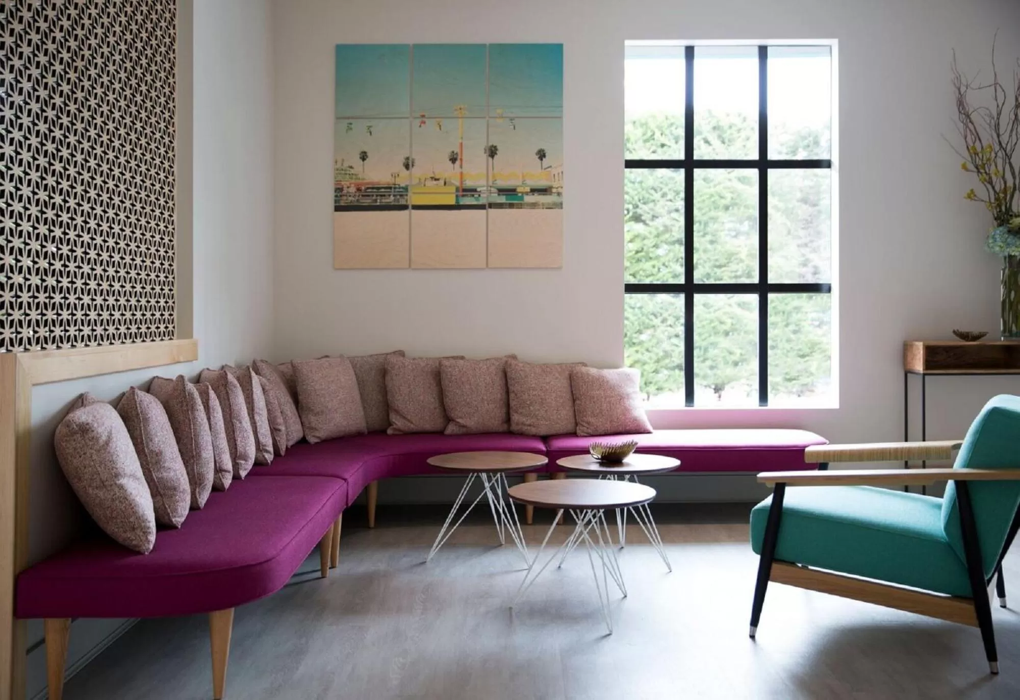 Seating area in Dream Inn Santa Cruz