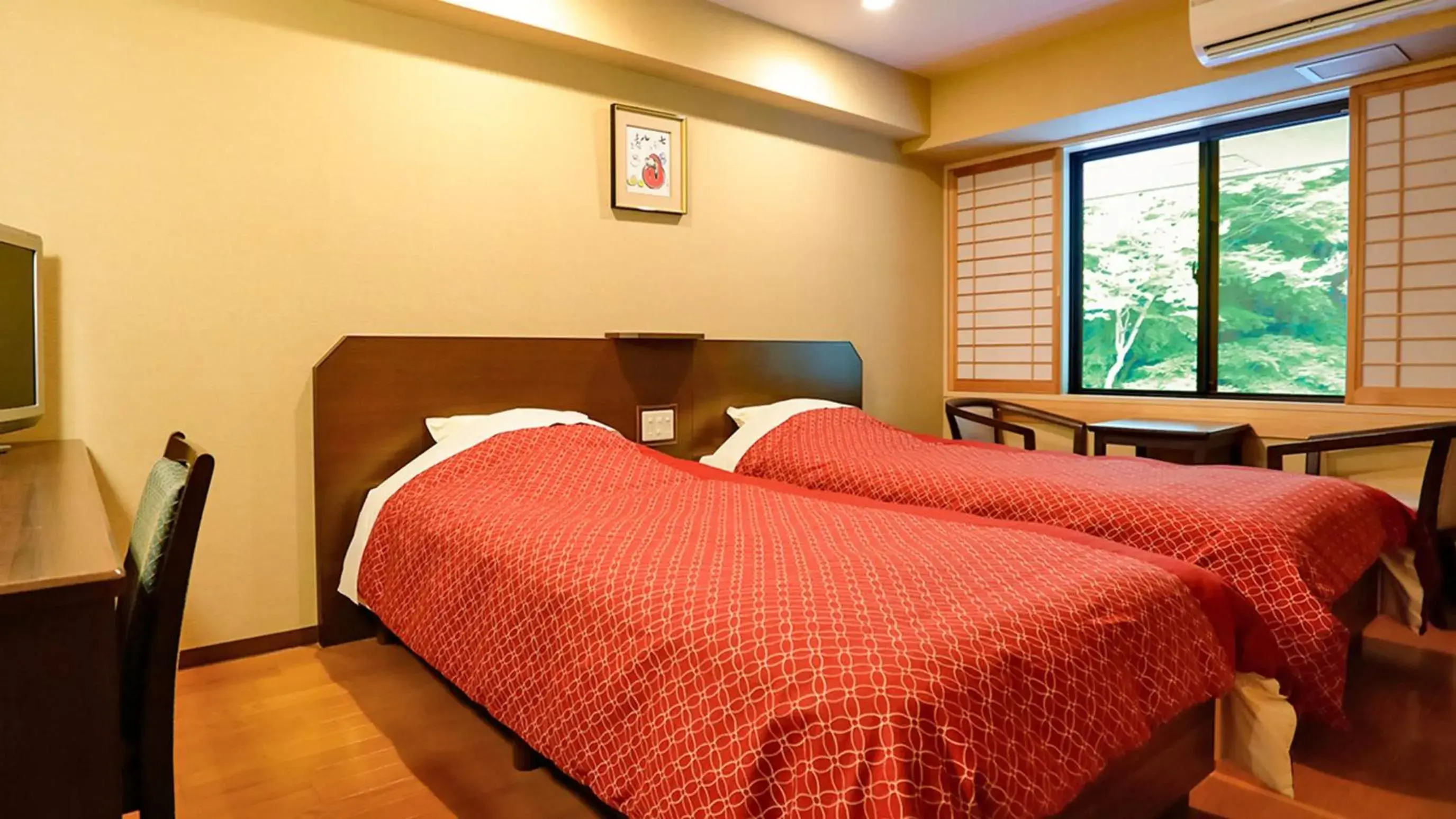 Bed in Hakone Tenseien Hotel