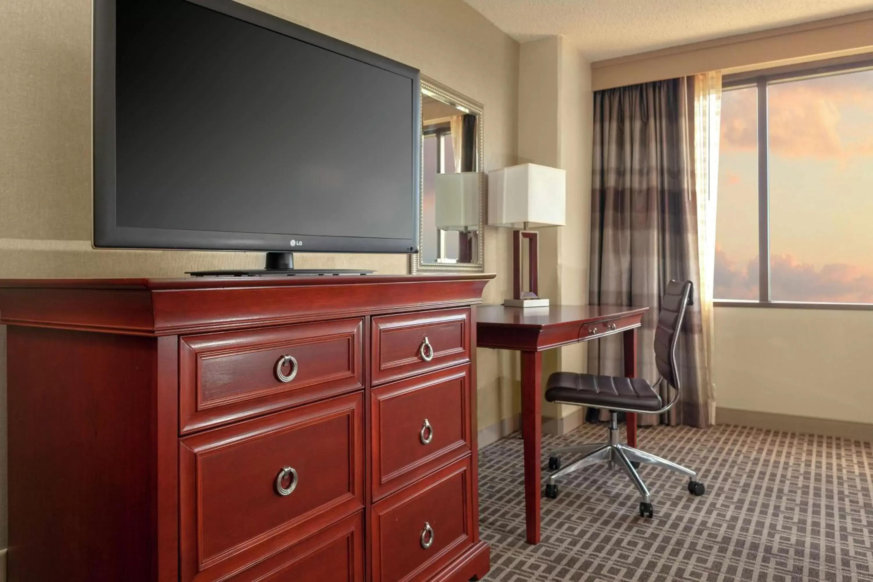 Bedroom, TV/Entertainment Center in DoubleTree by Hilton Kansas City - Overland Park